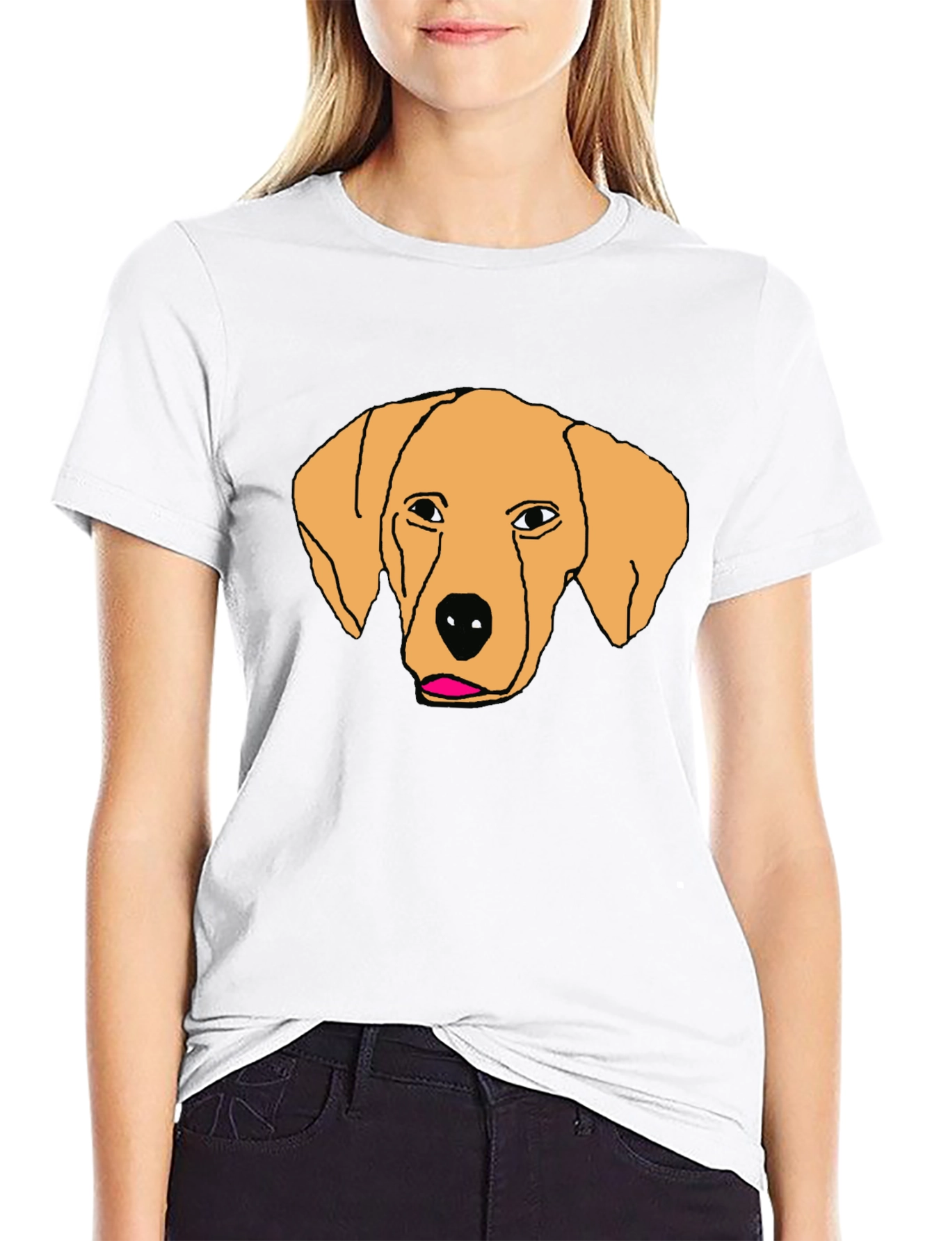 Dog Graphic Black T-Shirt for Casual Wear