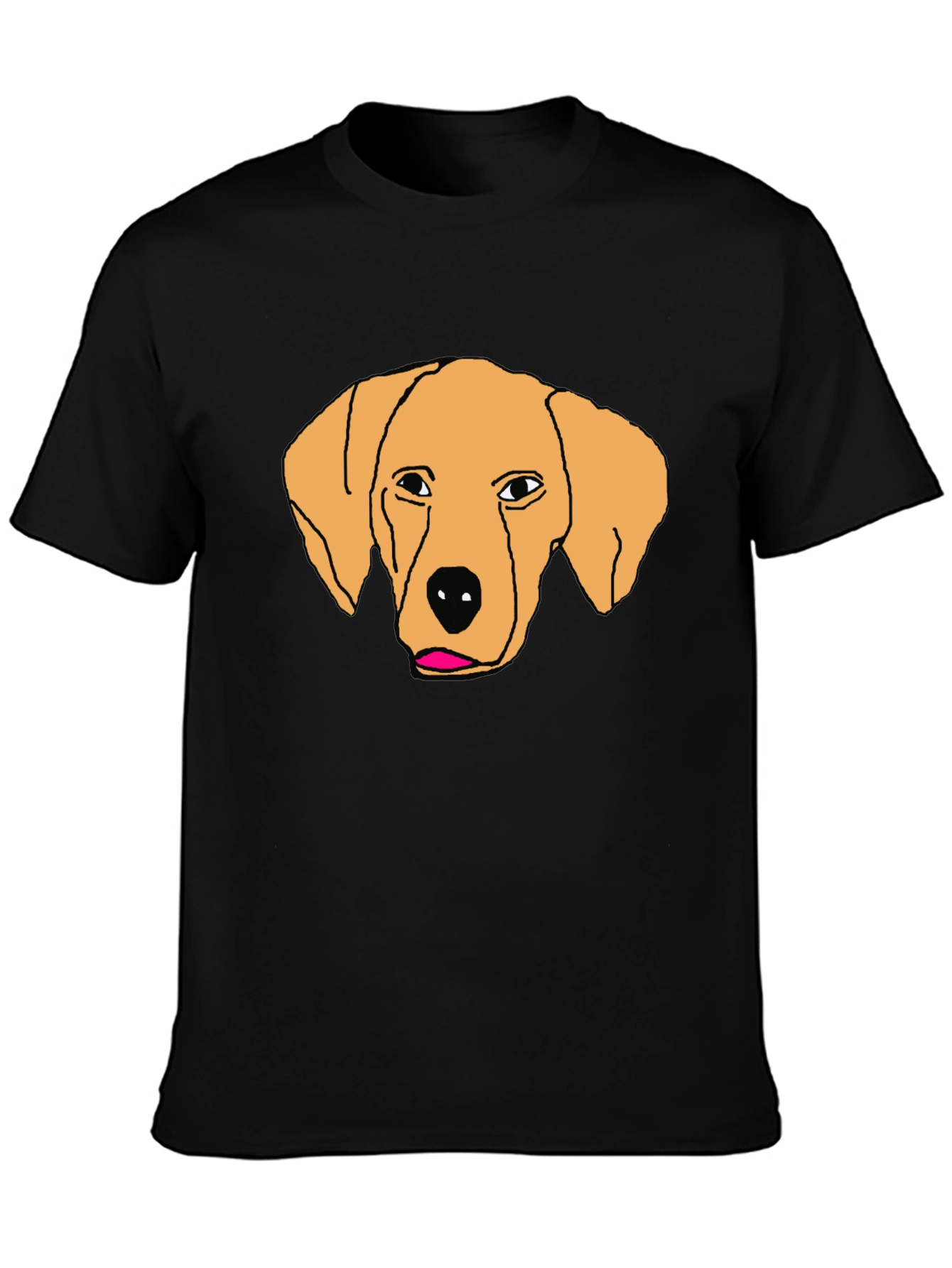 Dog Graphic Black T-Shirt for Casual Wear