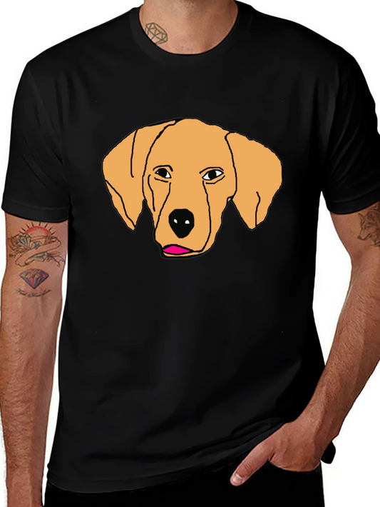 Dog Graphic Black T-Shirt for Casual Wear