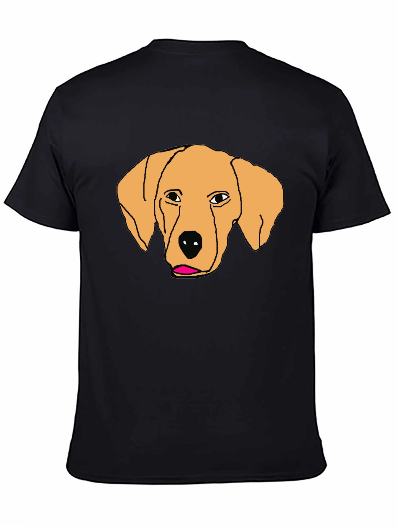 Dog Graphic Black T-Shirt for Casual Wear