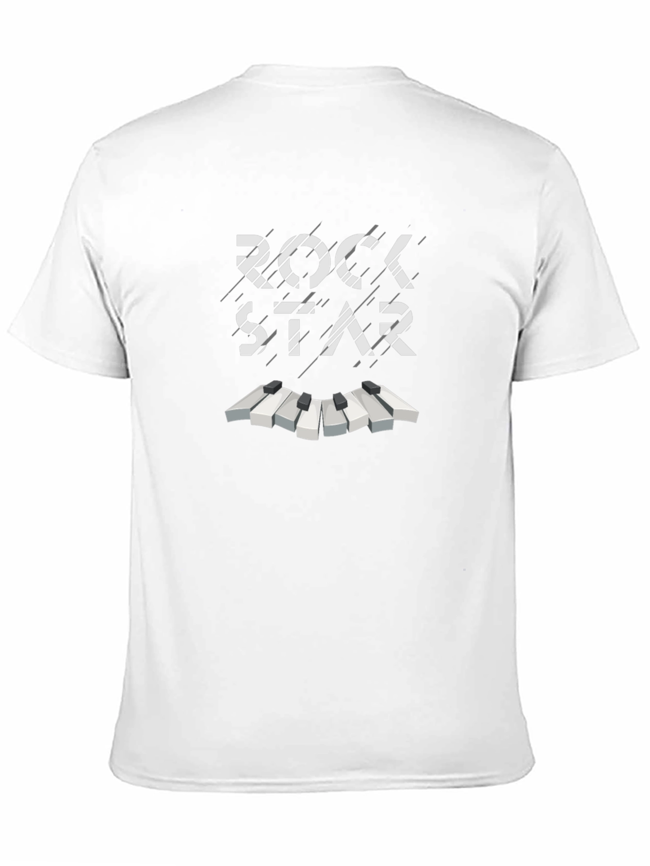 Rock Star Piano Keys Graphic Tee - Black
