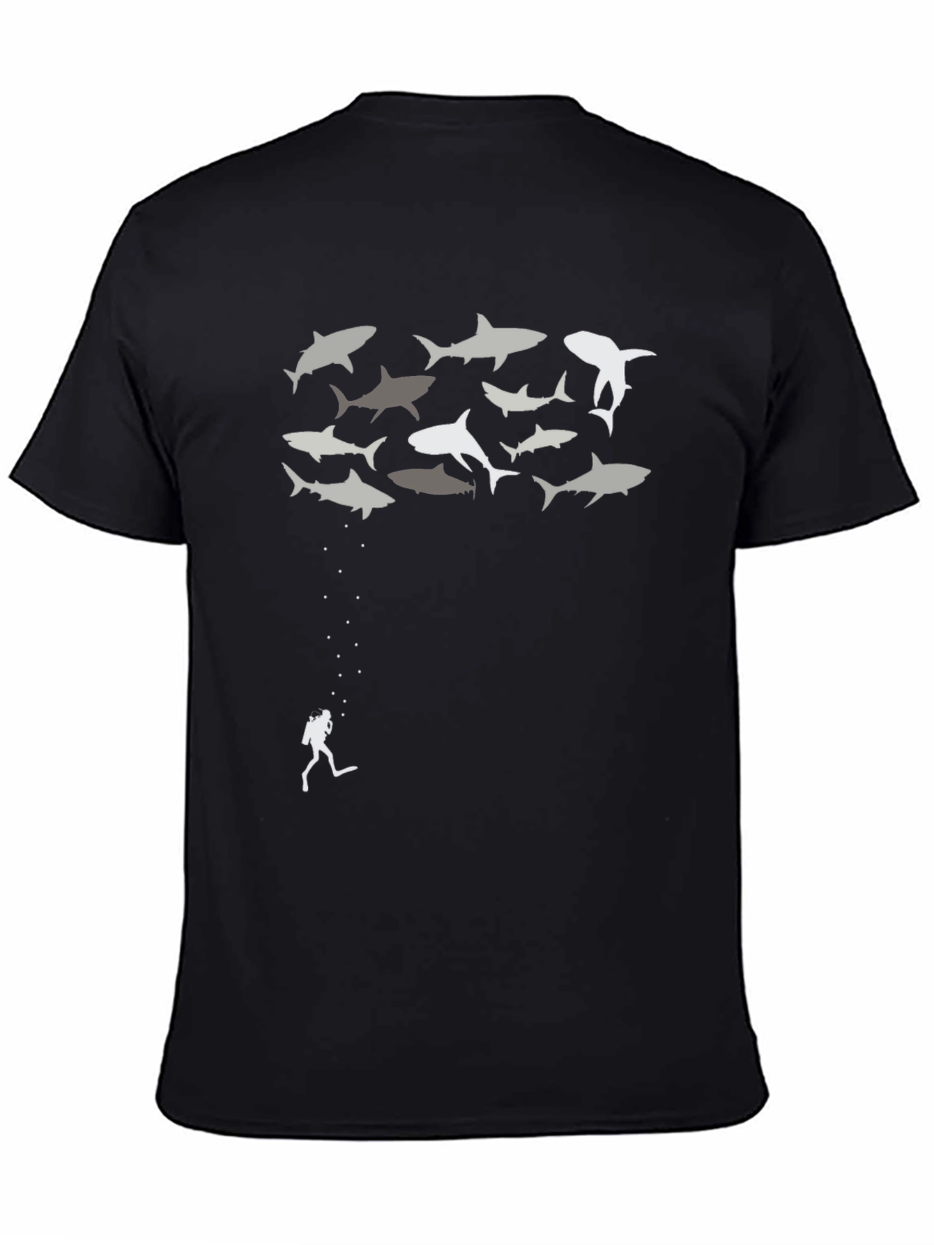 Shark Scuba Diver Graphic T-Shirt