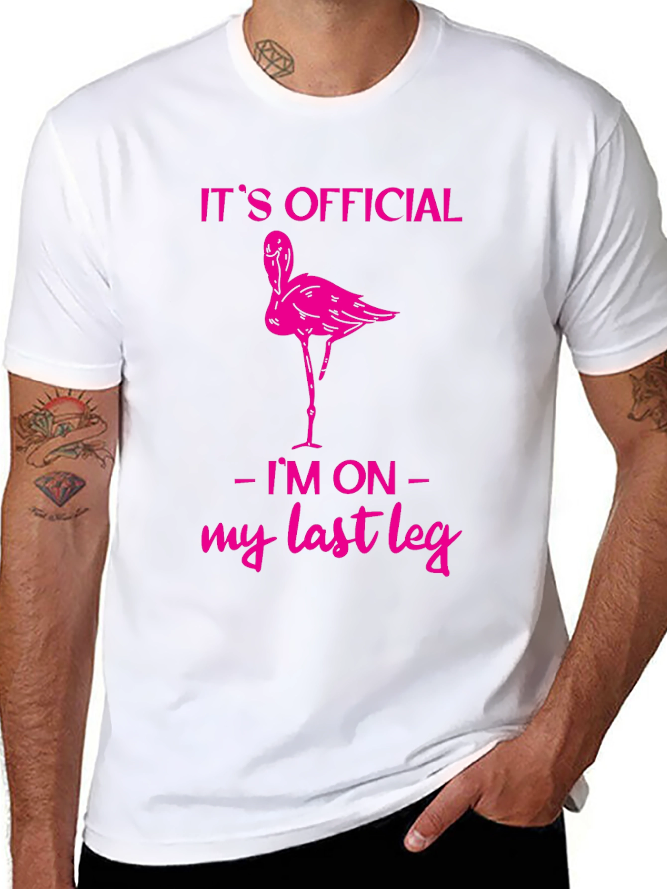 Funny Flamingo Last Leg T-Shirt