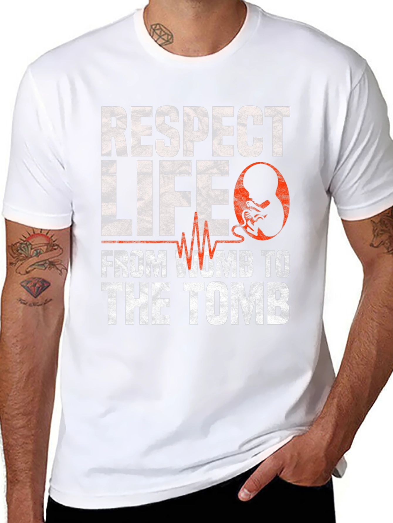 Respect Life From Womb to Tomb Pro-Life T-Shirt