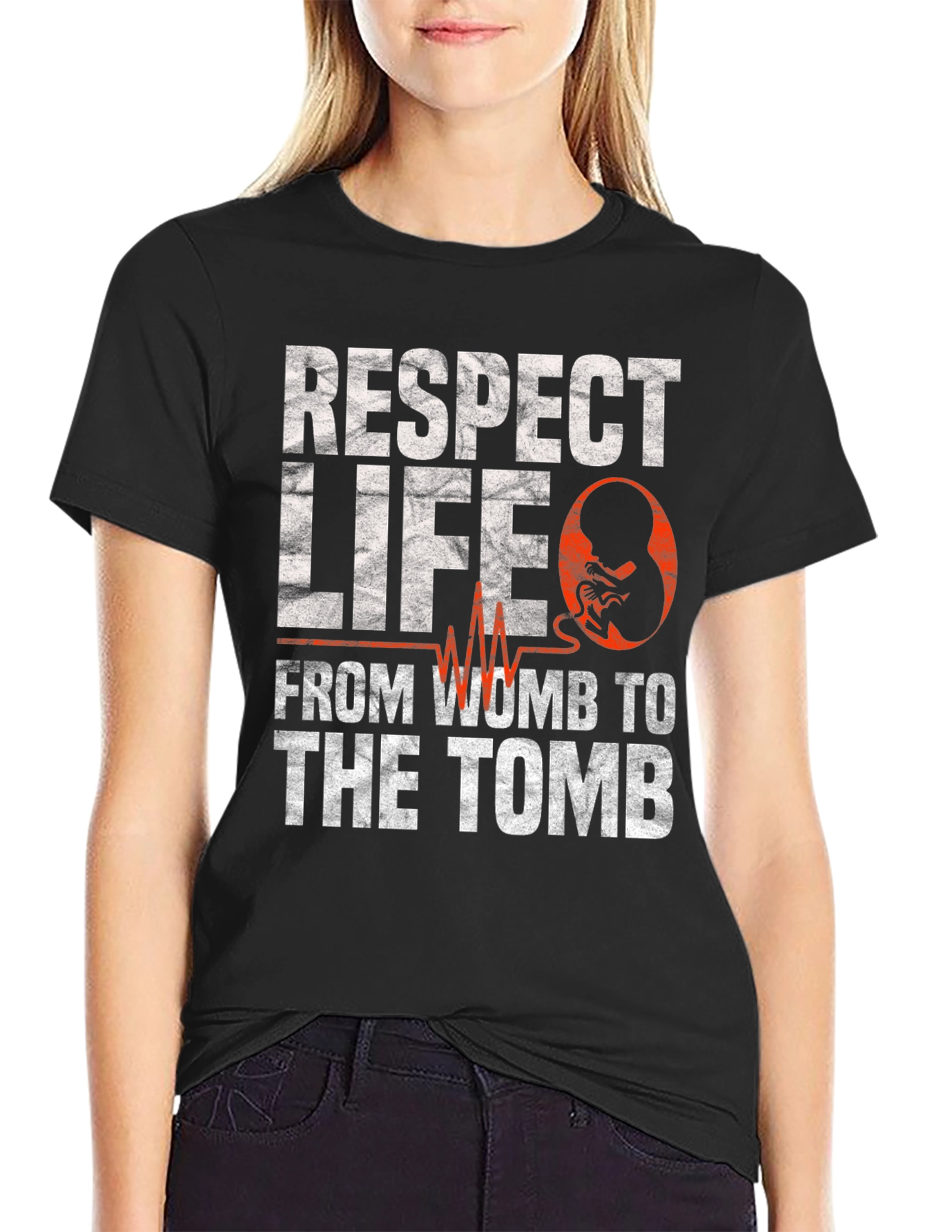 Respect Life From Womb to Tomb Pro-Life T-Shirt