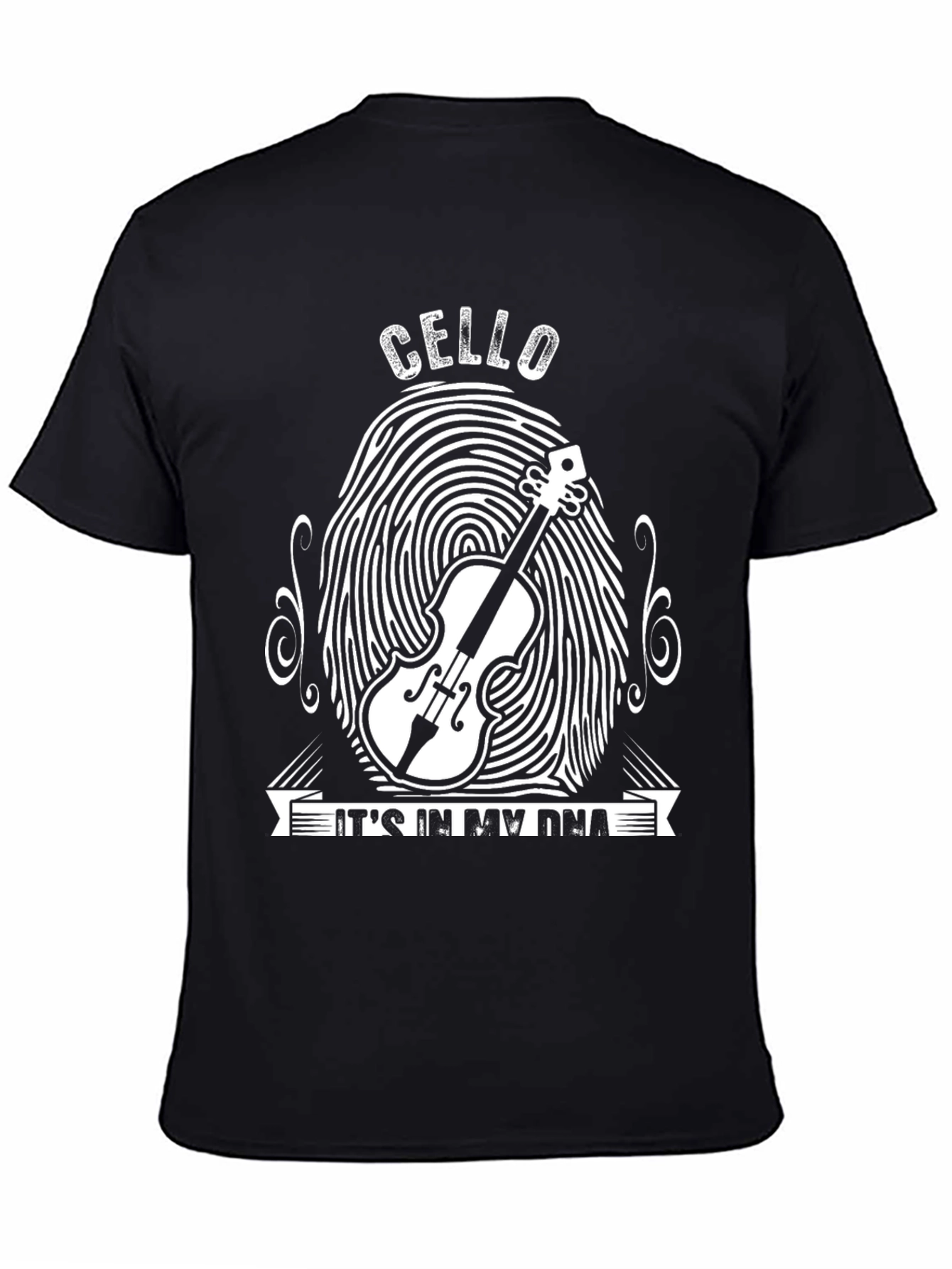 Cello DNA Black Graphic T-Shirt