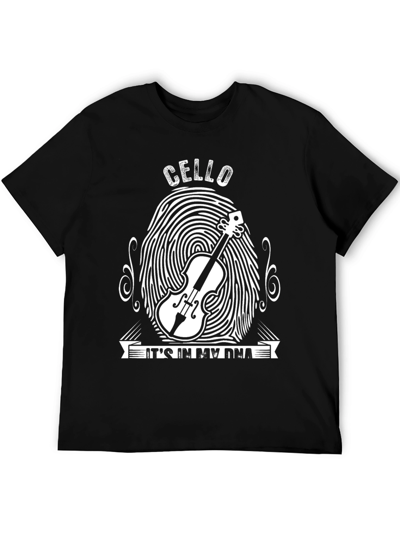Cello DNA Black Graphic T-Shirt