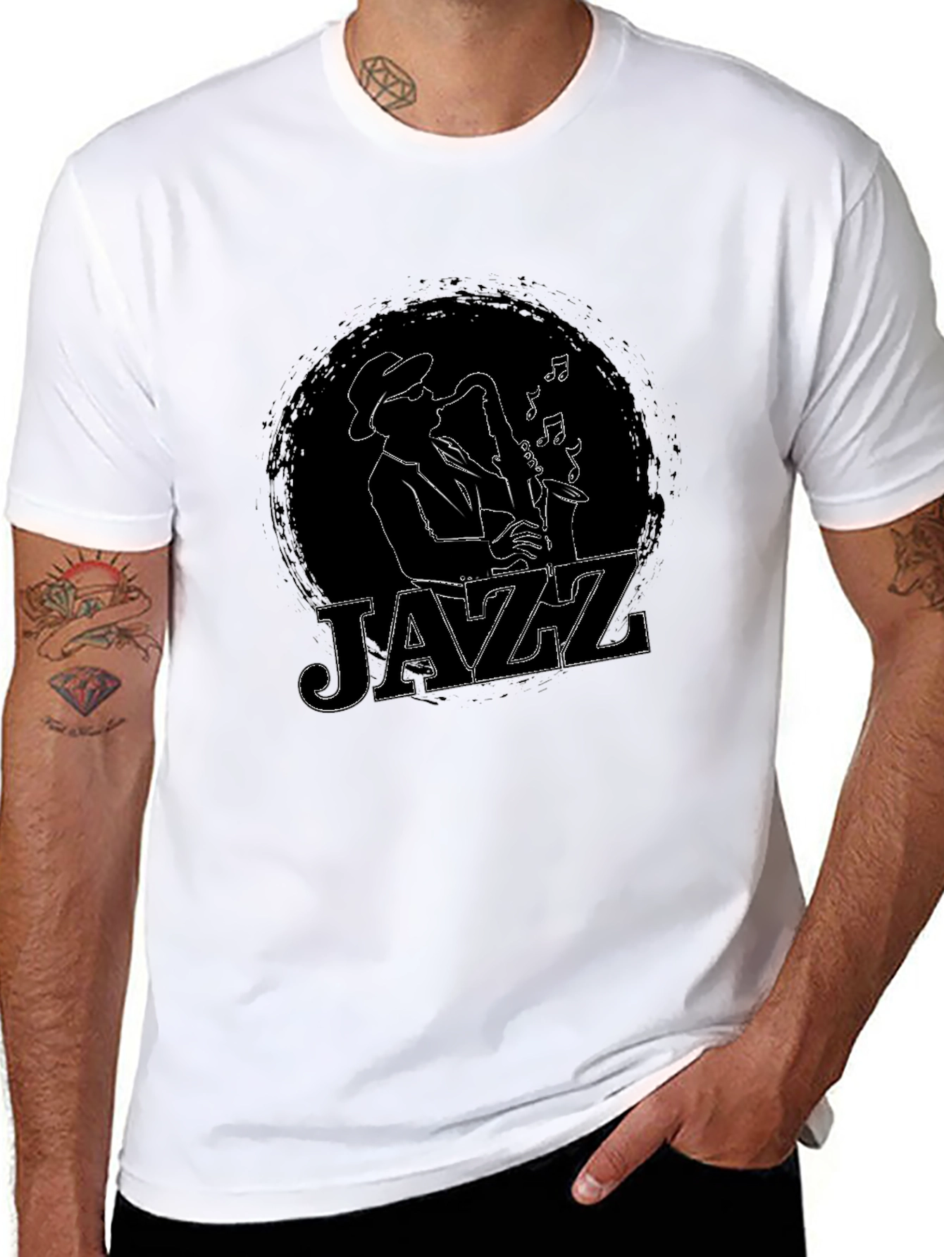 JAZZ T-Shirt - Saxophone Player Graphic Tee