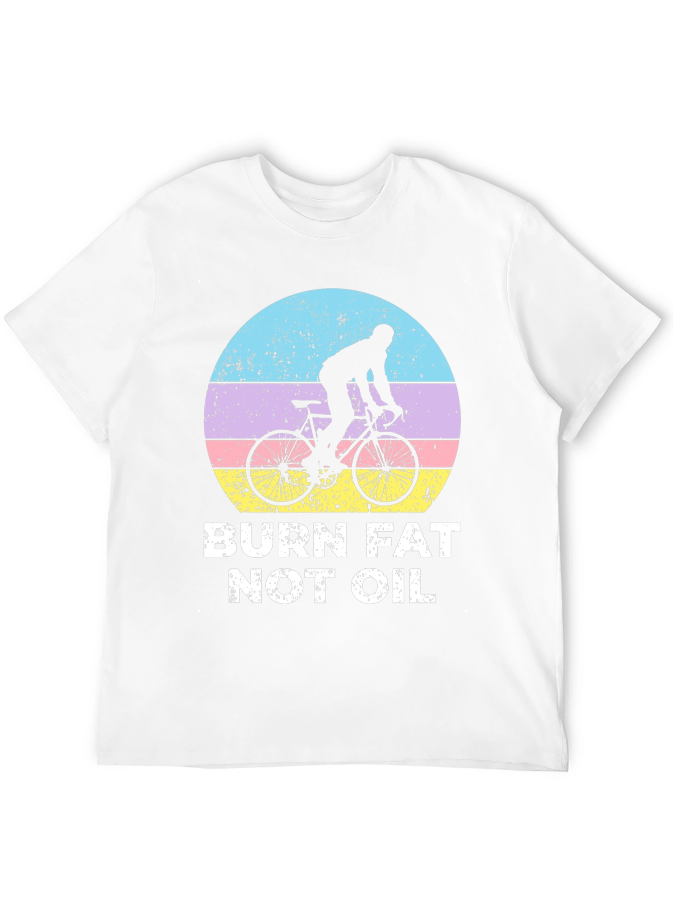 Burn Fat Not Oil T-Shirt - Cycling Design