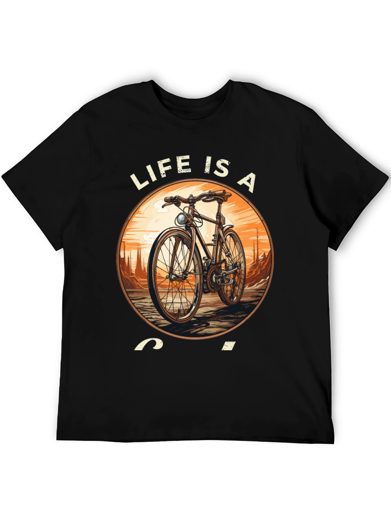 Life is a Ride T-Shirt - Classic Bicycle Design