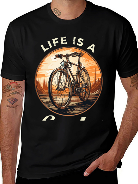 Life is a Ride T-Shirt - Classic Bicycle Design