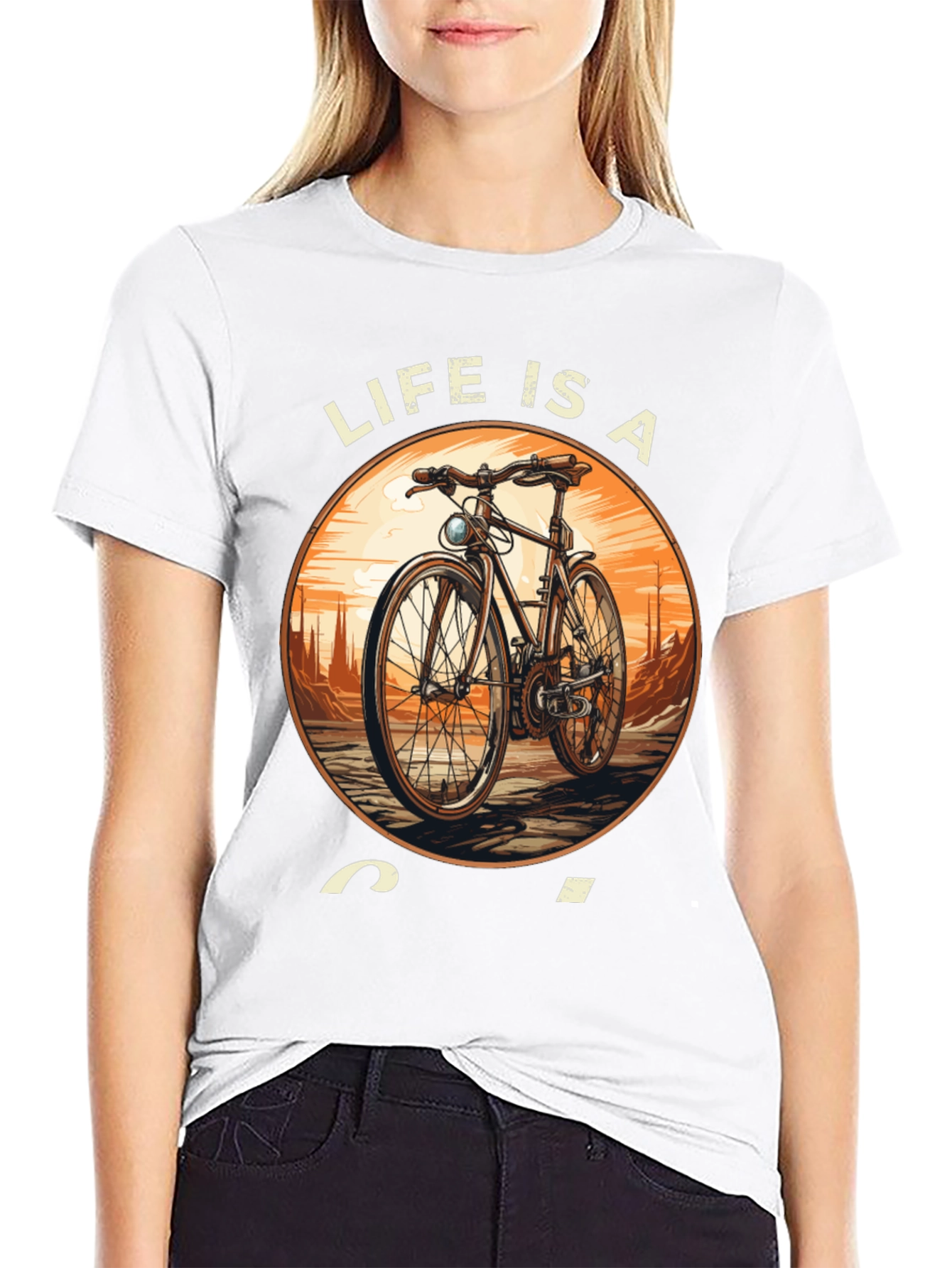 Life is a Ride T-Shirt - Classic Bicycle Design