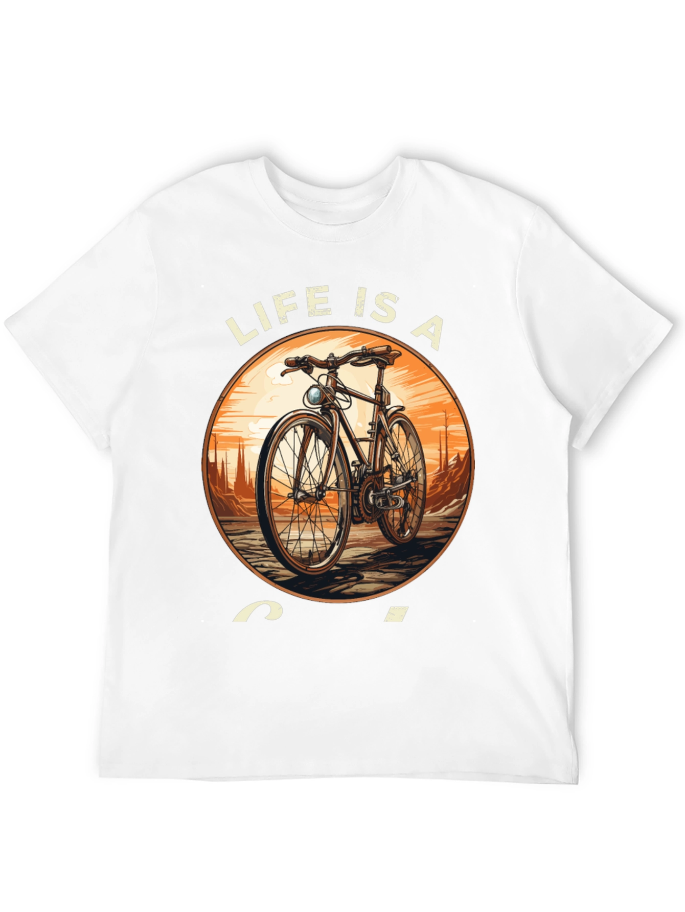 Life is a Ride T-Shirt - Classic Bicycle Design