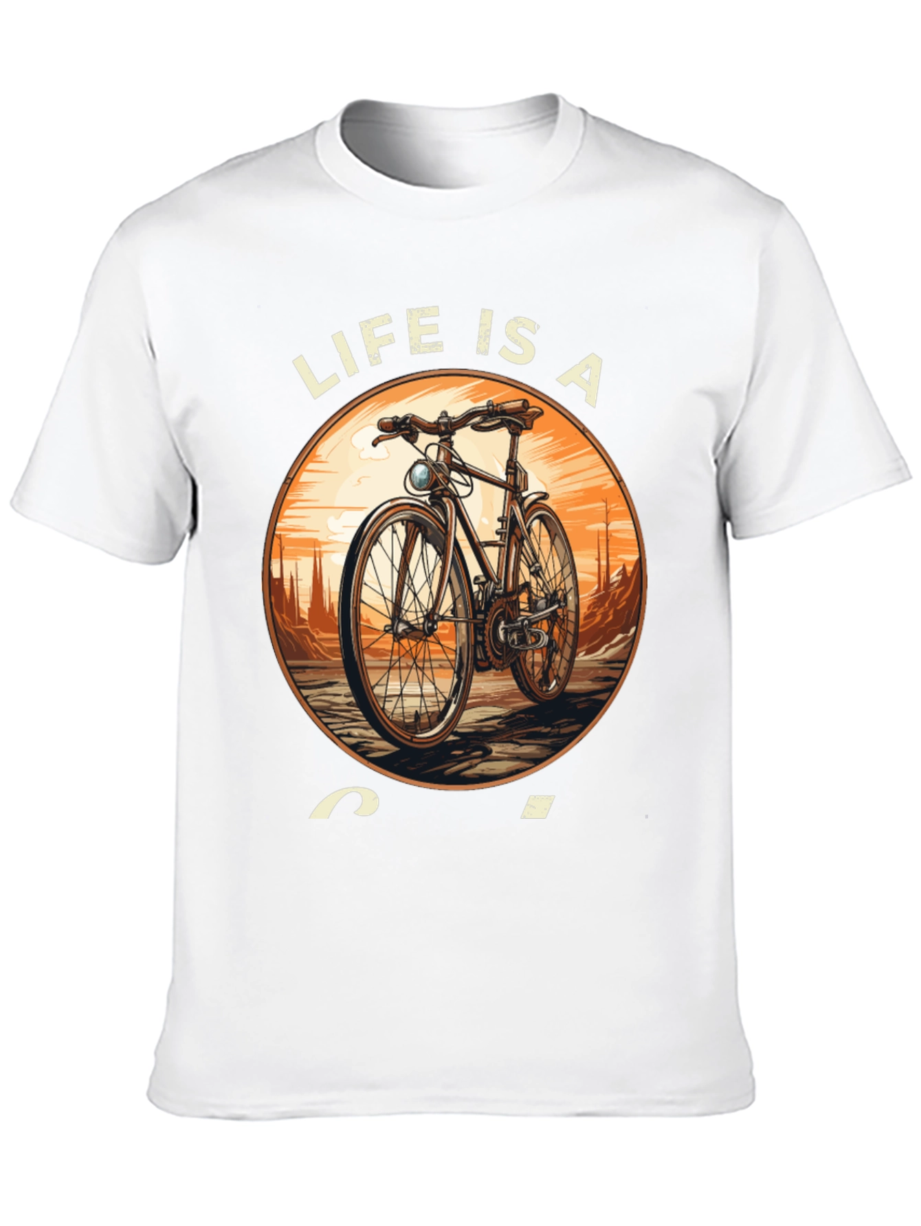 Life is a Ride T-Shirt - Classic Bicycle Design