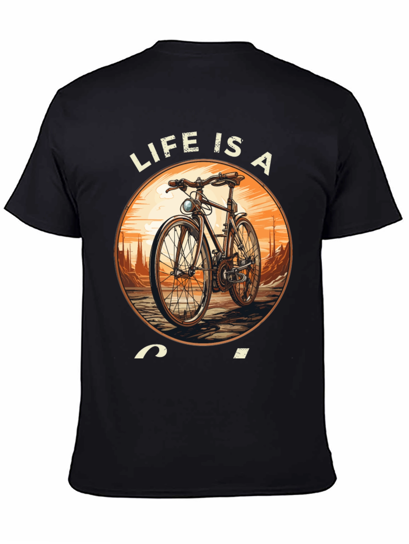 Life is a Ride T-Shirt - Classic Bicycle Design