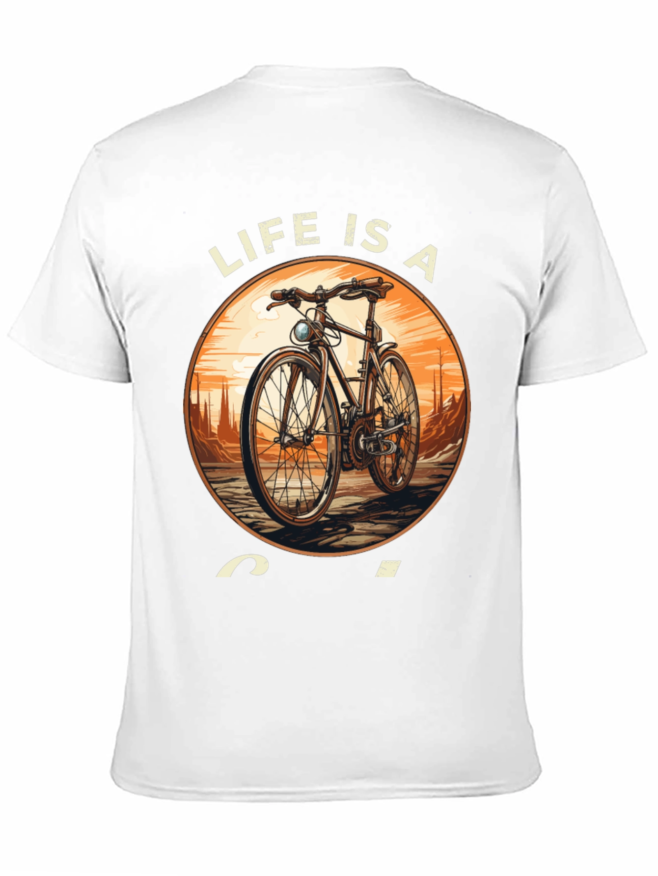 Life is a Ride T-Shirt - Classic Bicycle Design