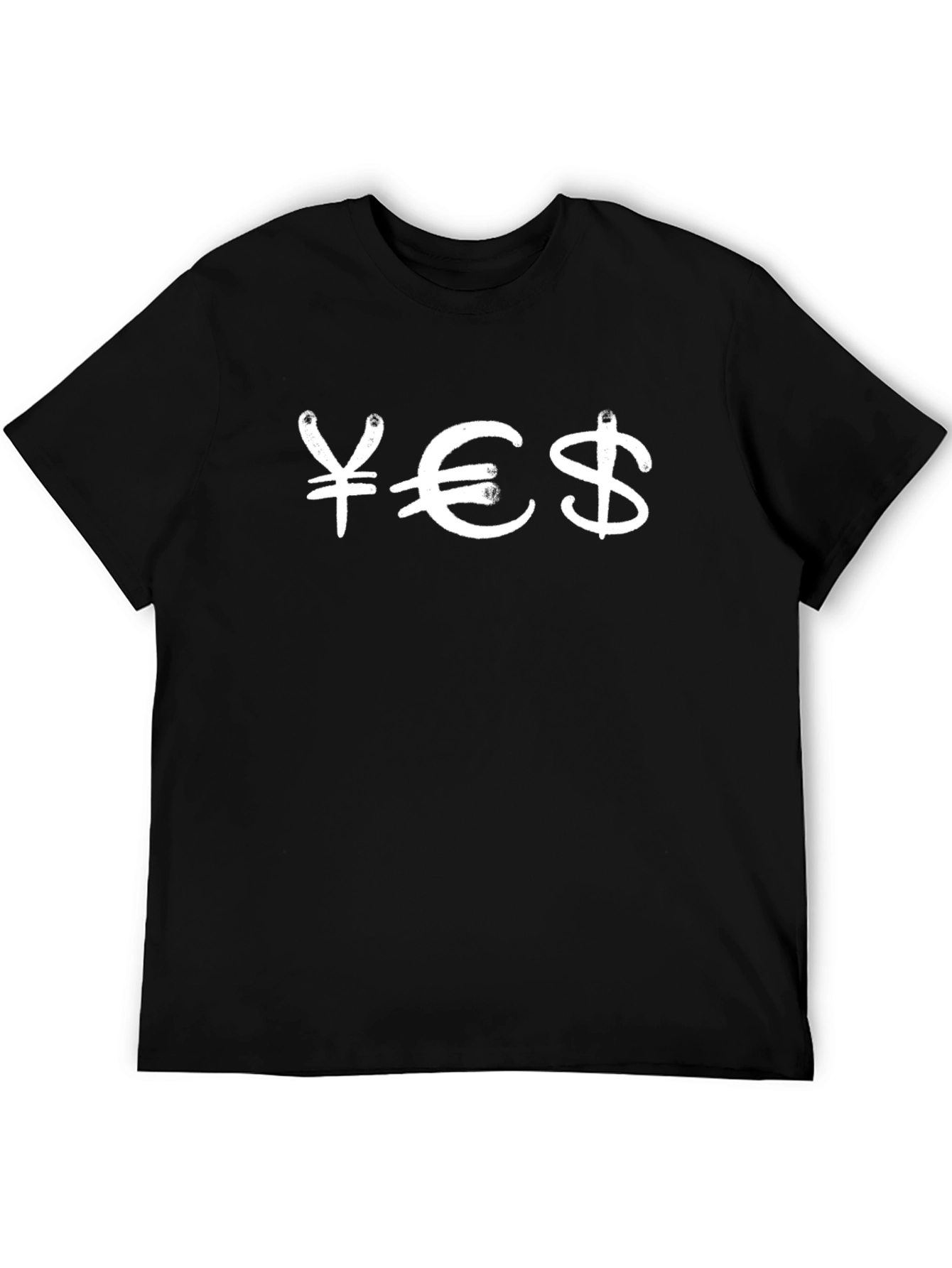 Money Symbol Graphic T-Shirt - Black