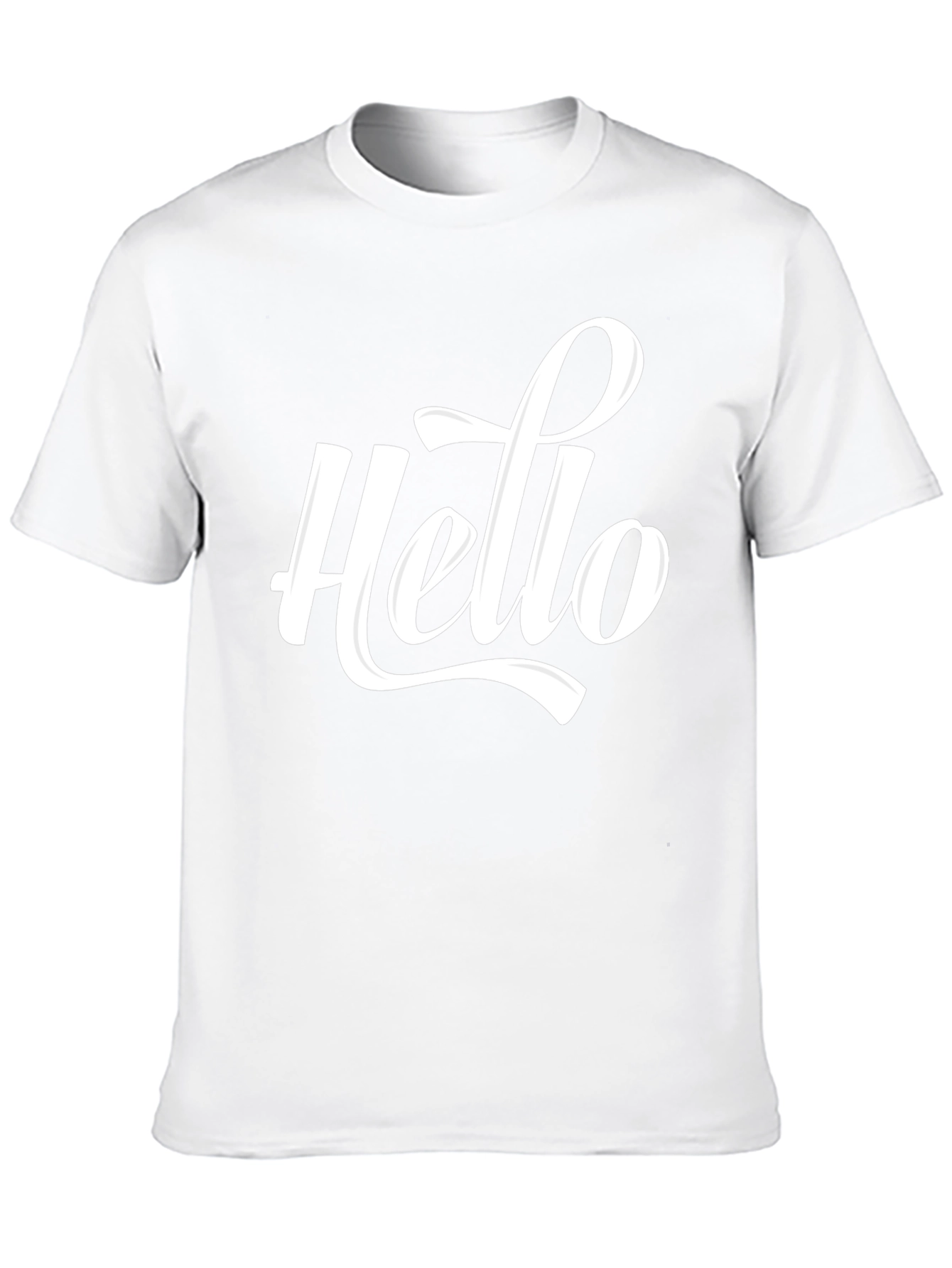 Hello Graphic Black T-Shirt Casual Wear
