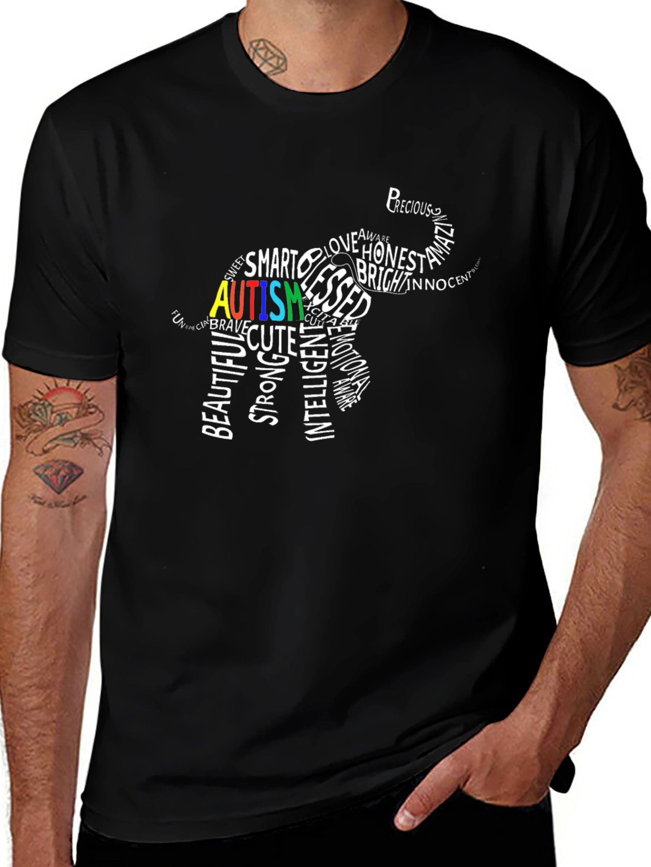 Autism Awareness Elephant Graphic Tee