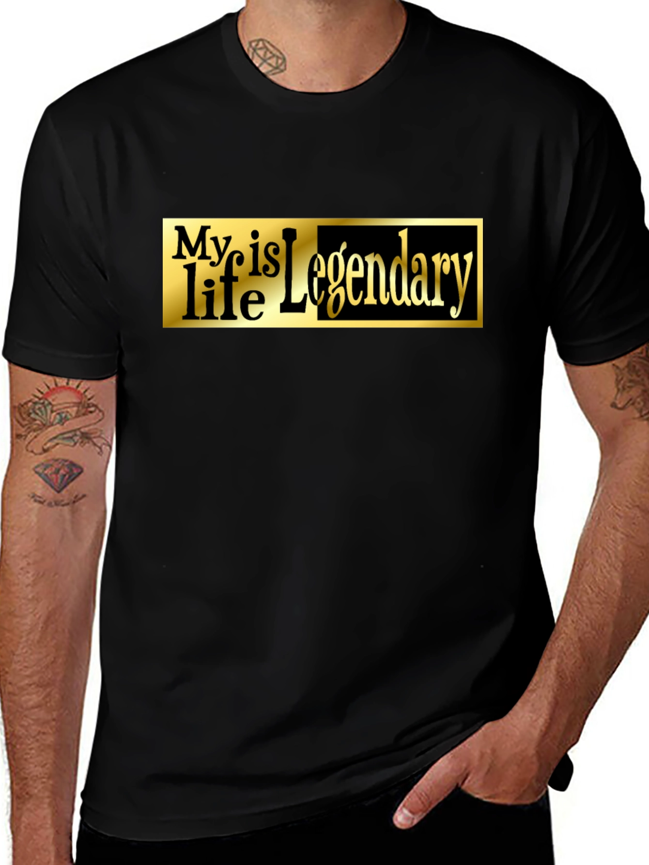 Legendary Life Black Graphic Tee