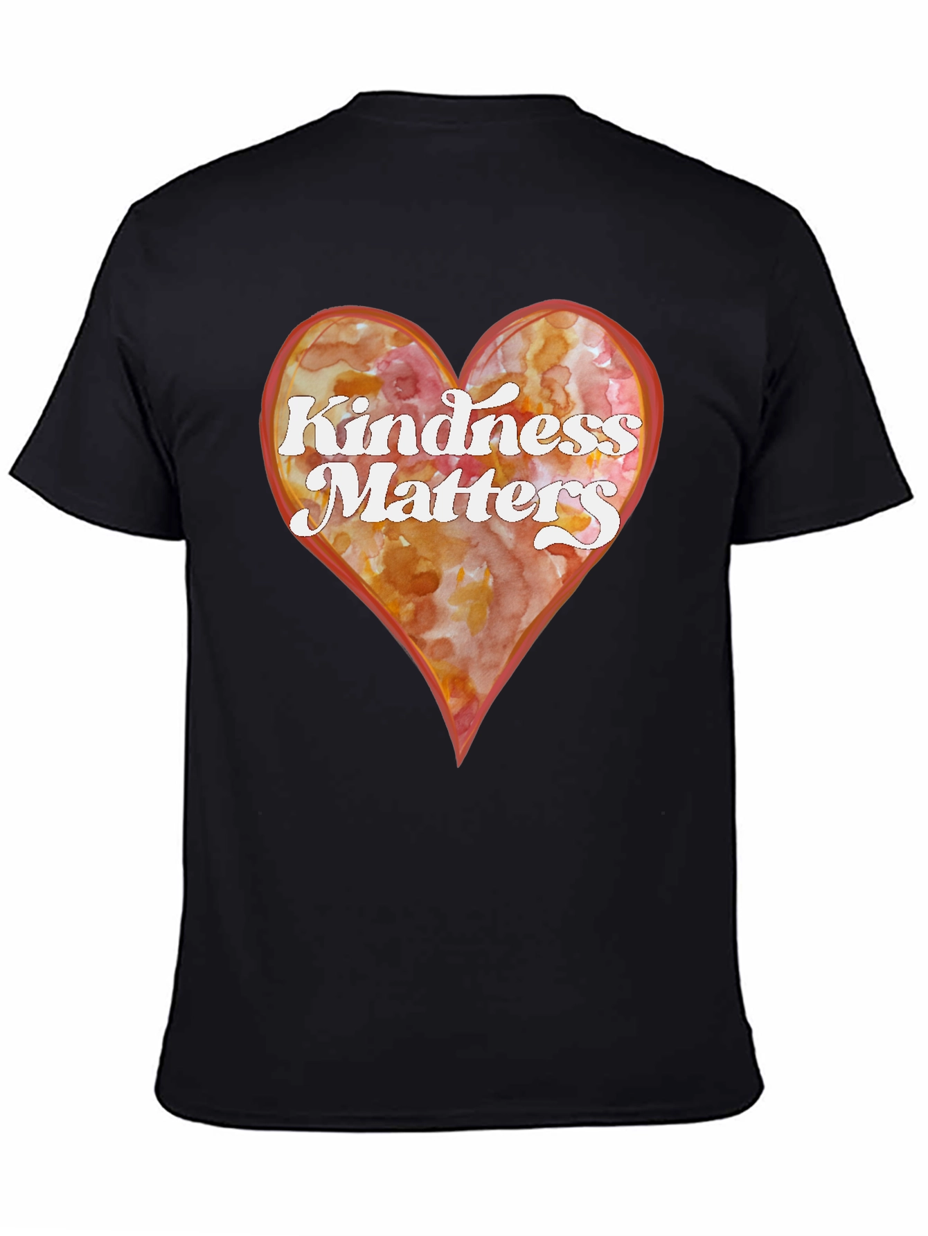 Kindness Matters Heart Graphic Tee - Black