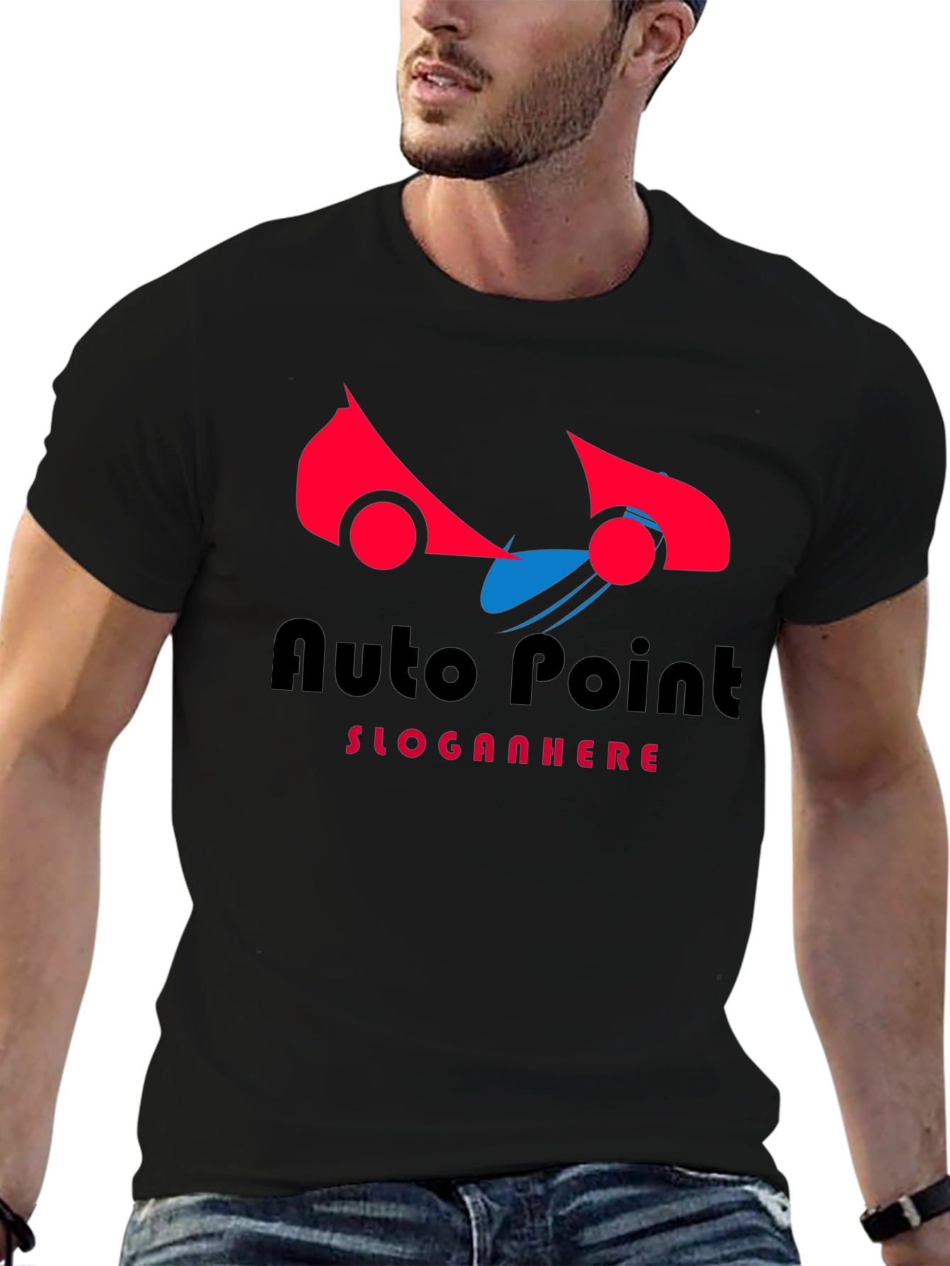 Auto Point Graphic Black T-Shirt