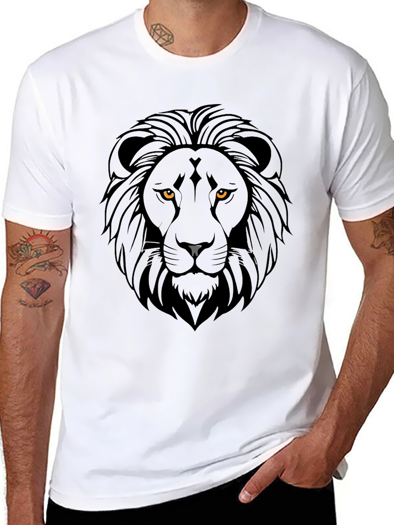 Lion Graphic Tee - Fierce Black T-Shirt