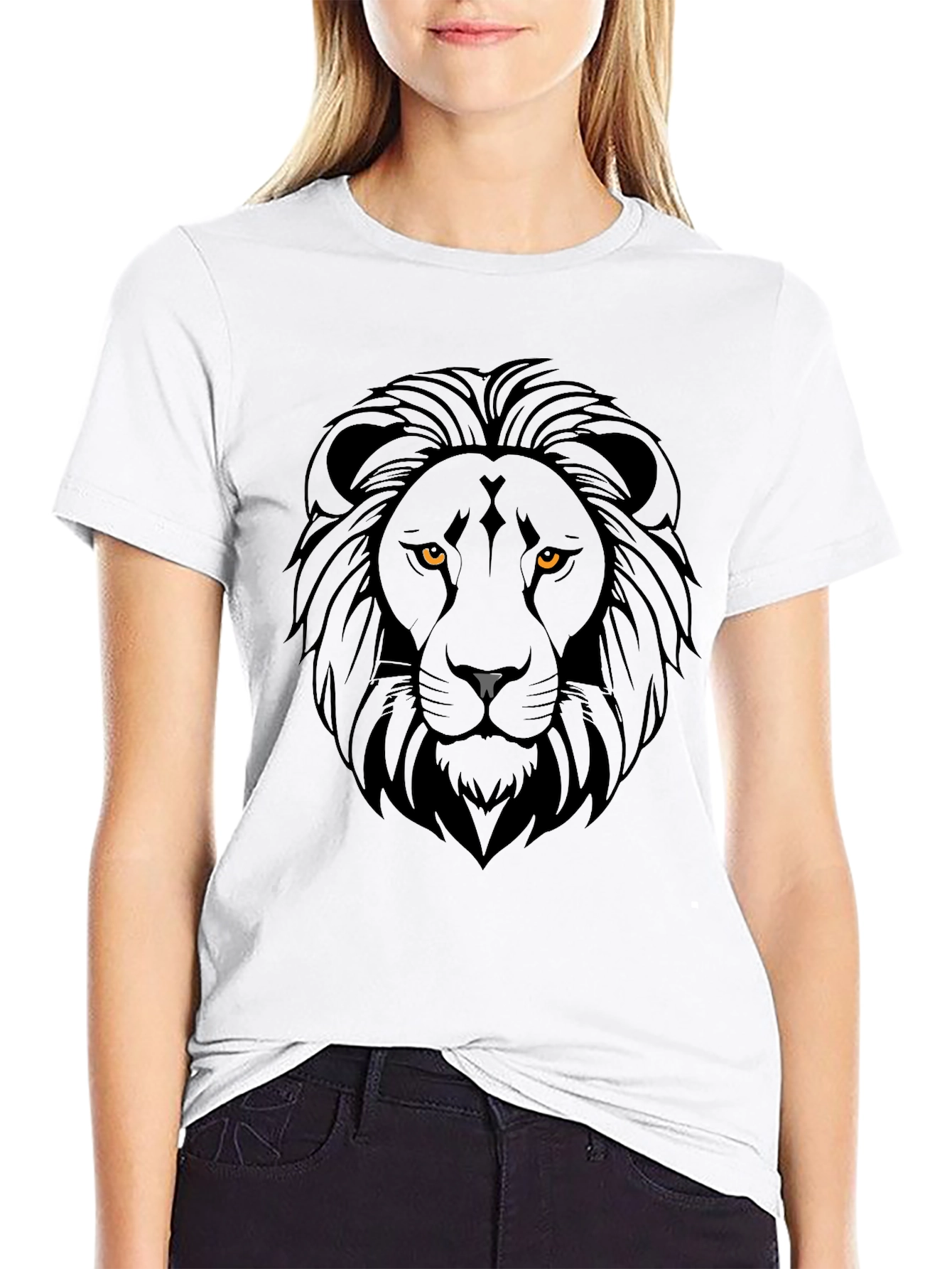 Lion Graphic Tee - Fierce Black T-Shirt