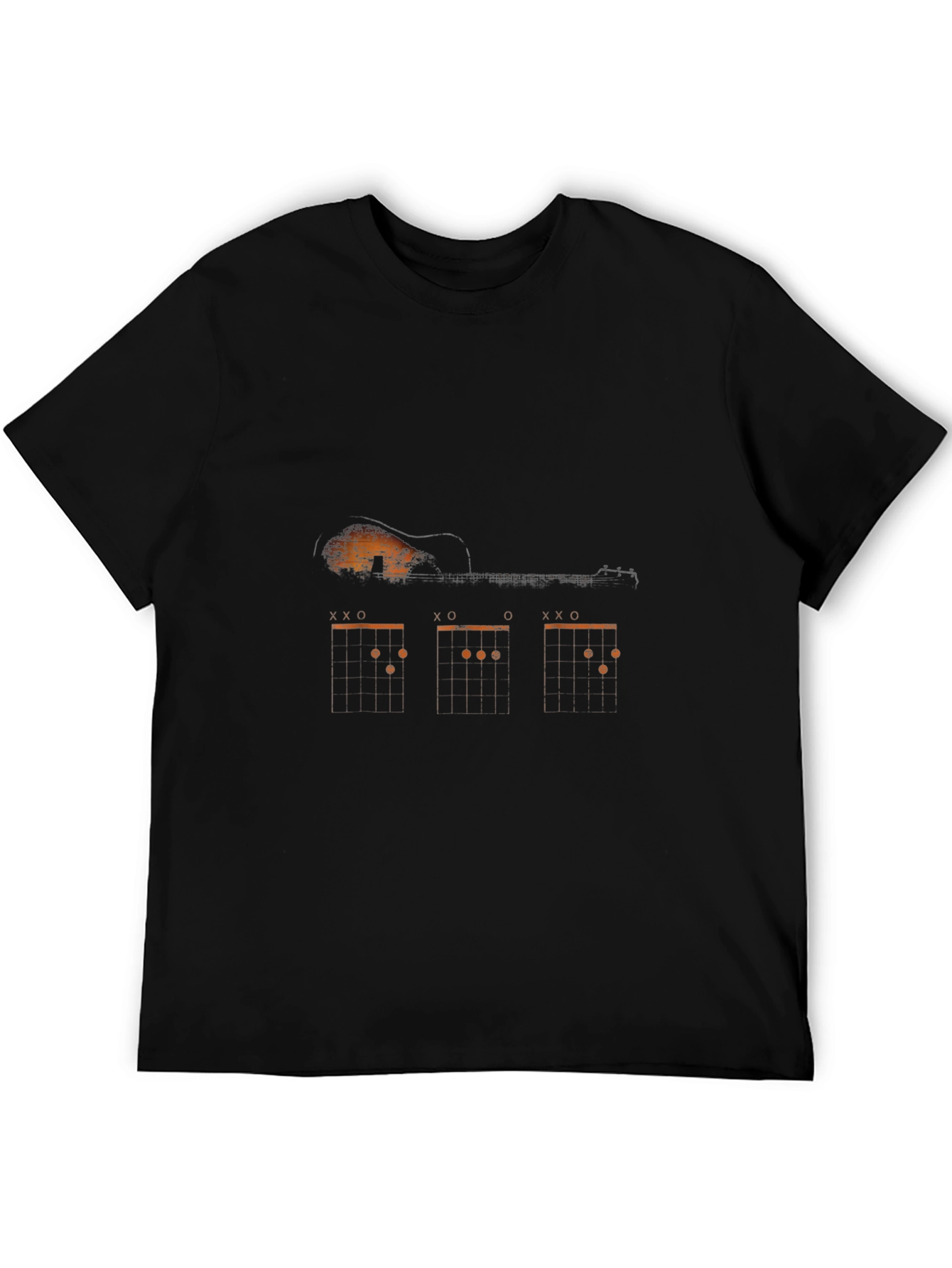 Guitar Chord Diagram Graphic Print Tee