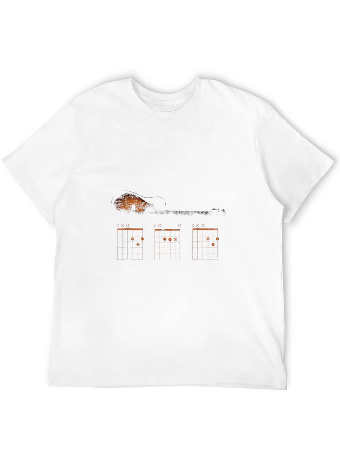 Guitar Chord Diagram Graphic Print Tee