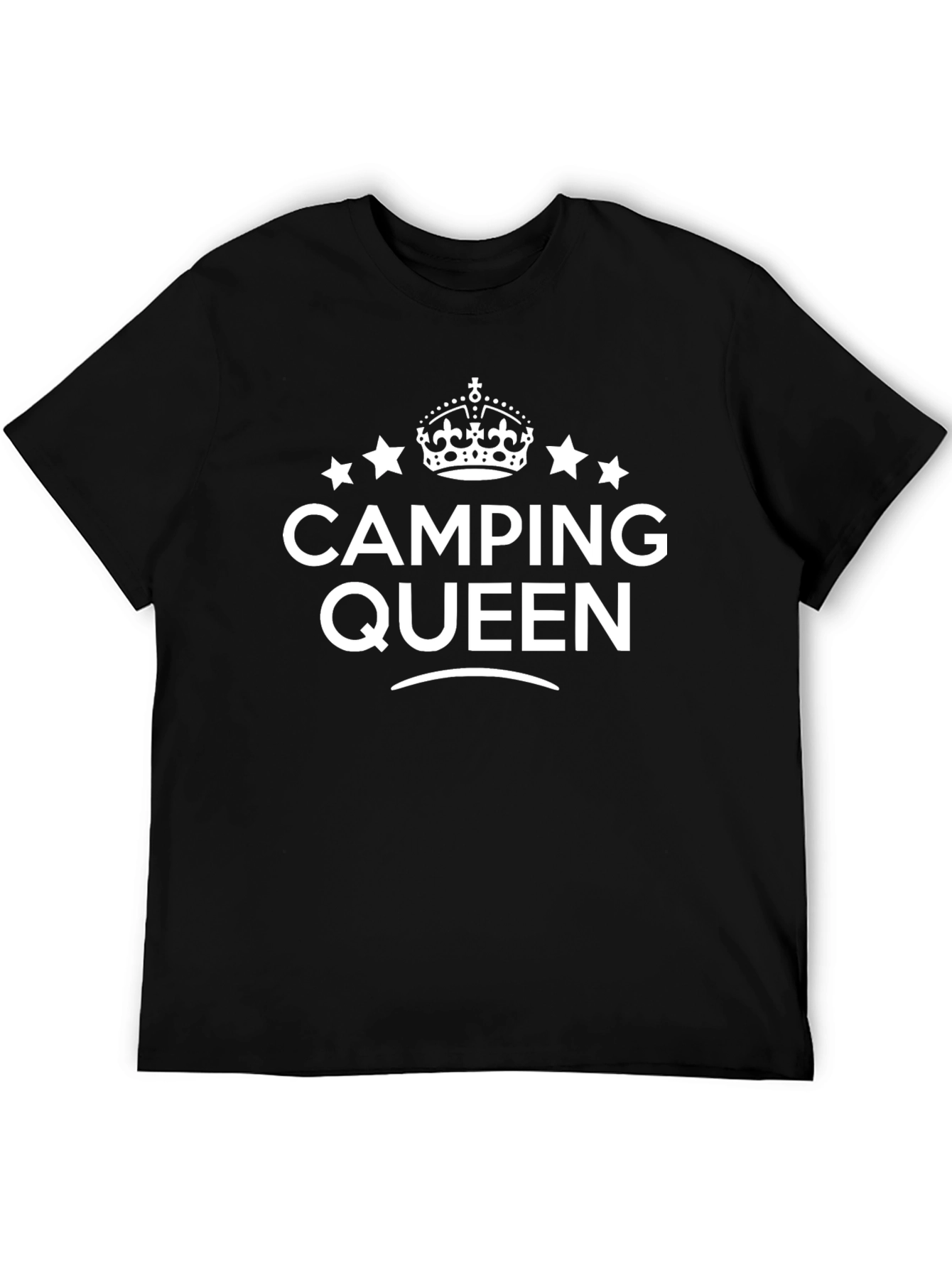 Camping Queen Black Graphic T-Shirt