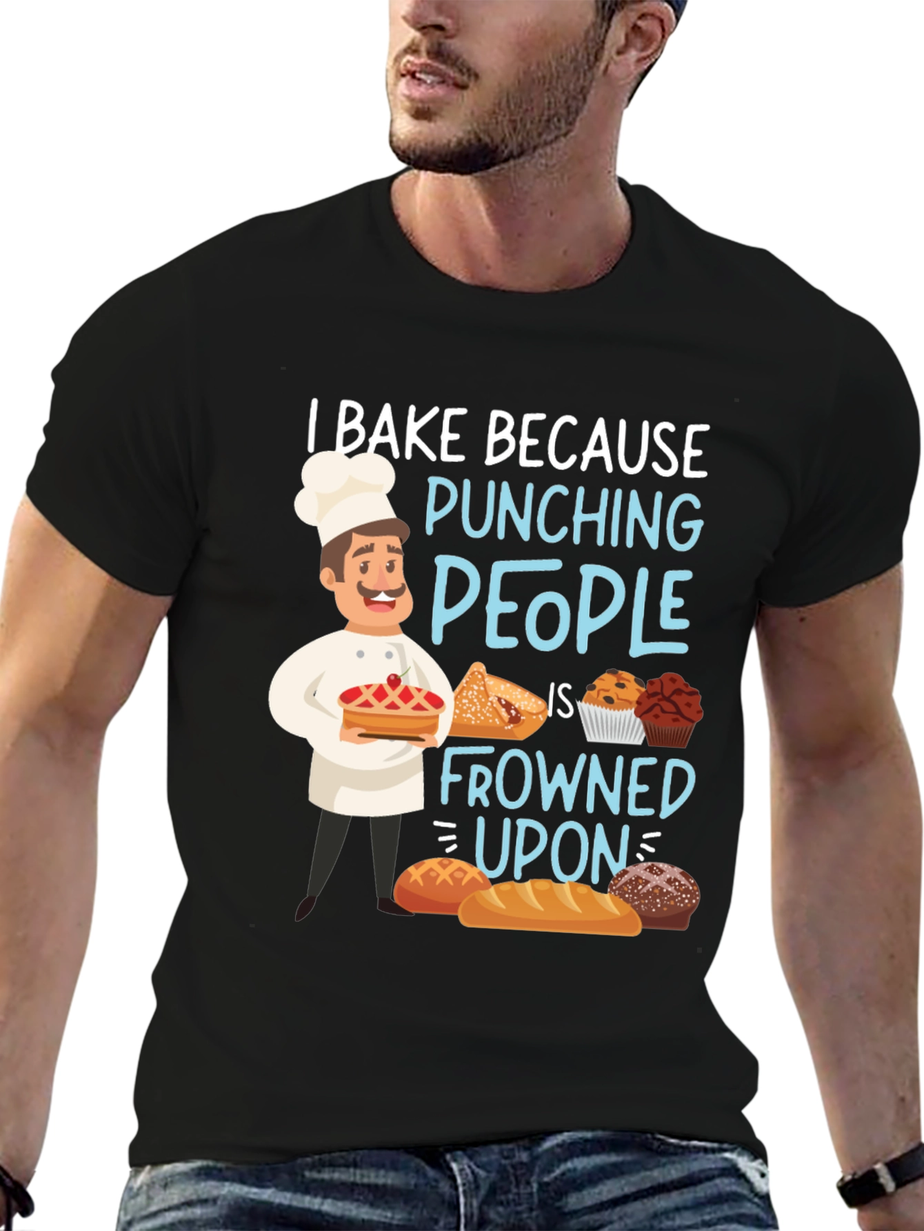 I Bake Because Punching People T-Shirt