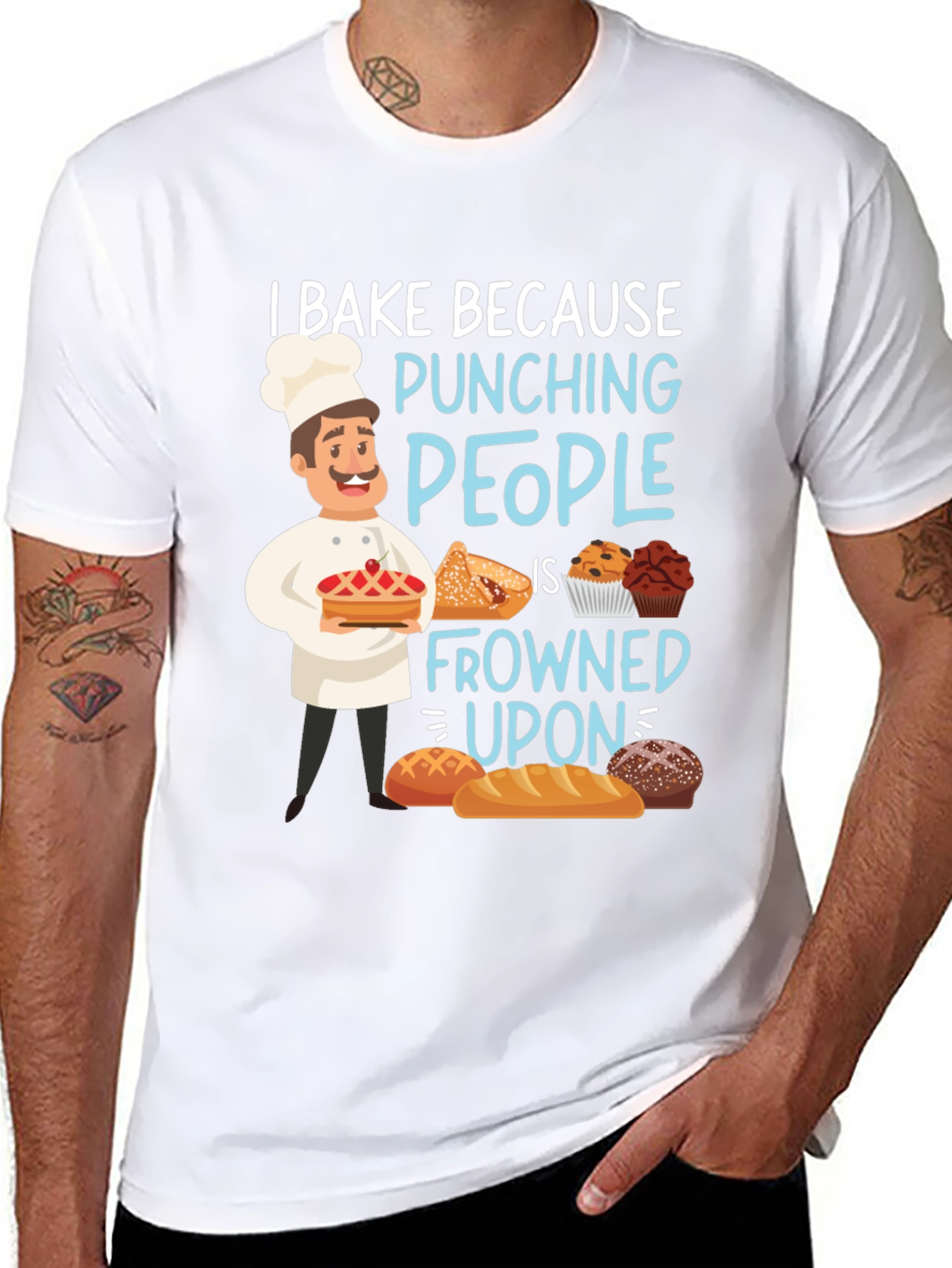 I Bake Because Punching People T-Shirt