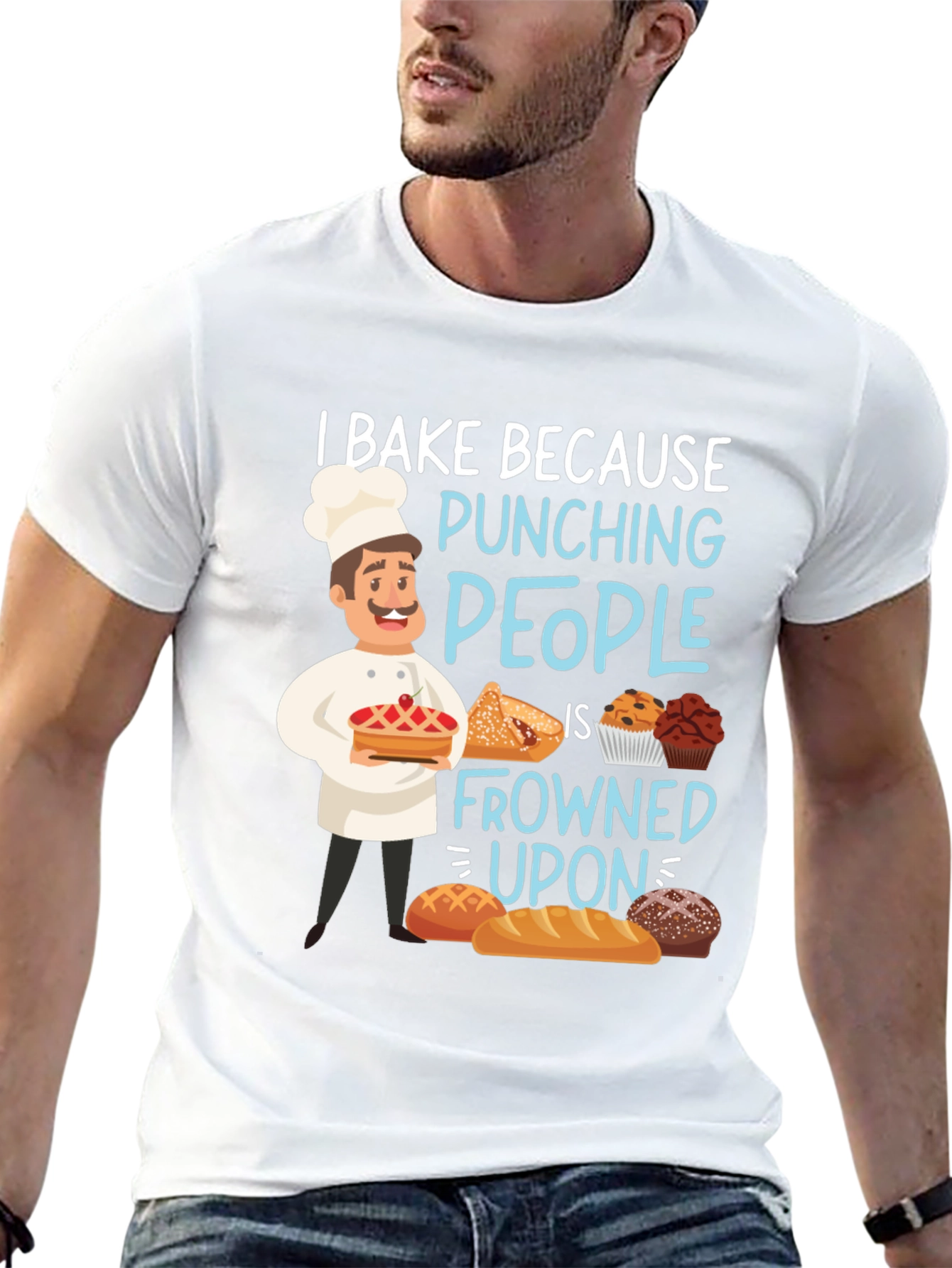 I Bake Because Punching People T-Shirt