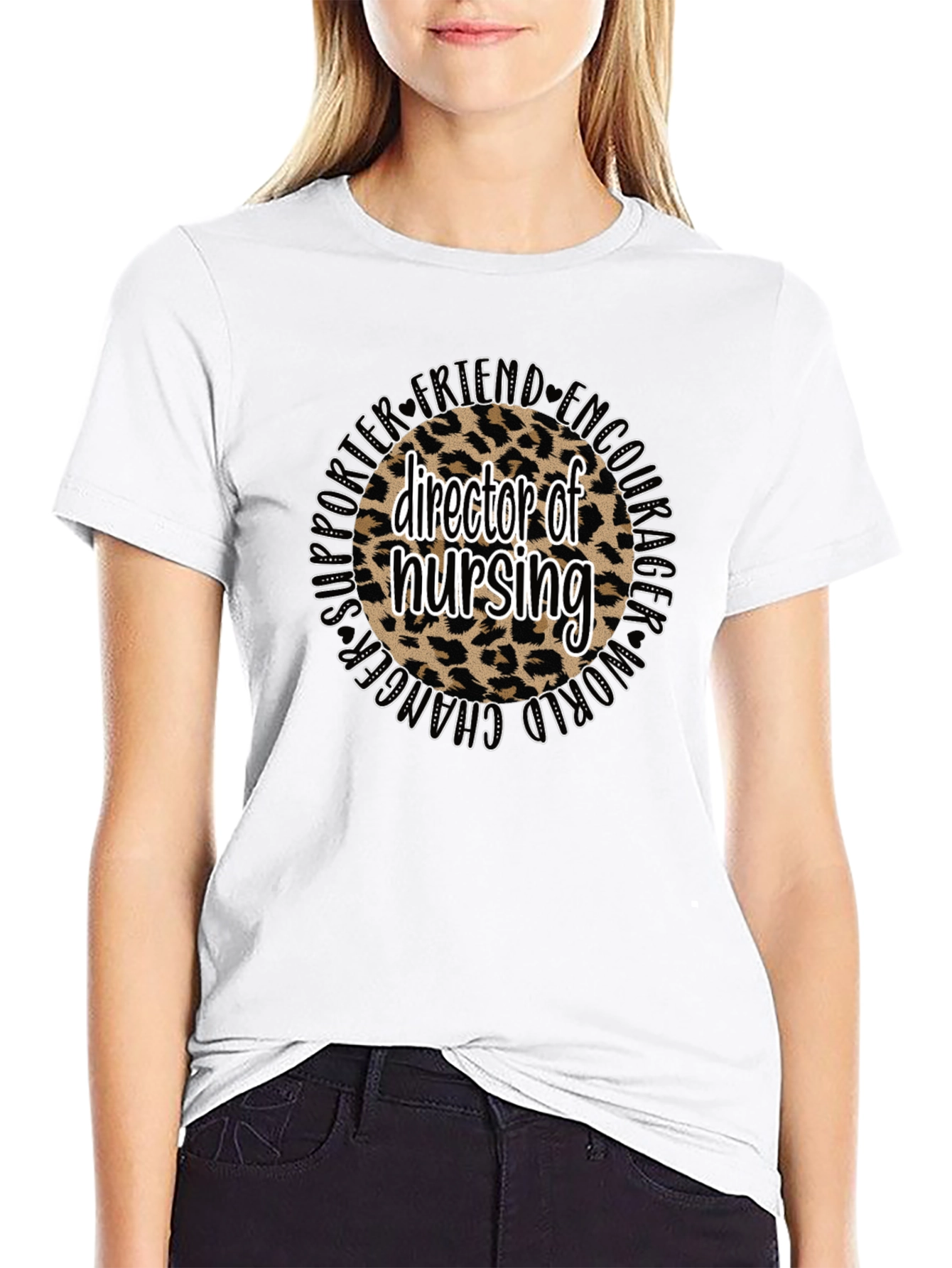 Director of Nursing Leopard Print Tee