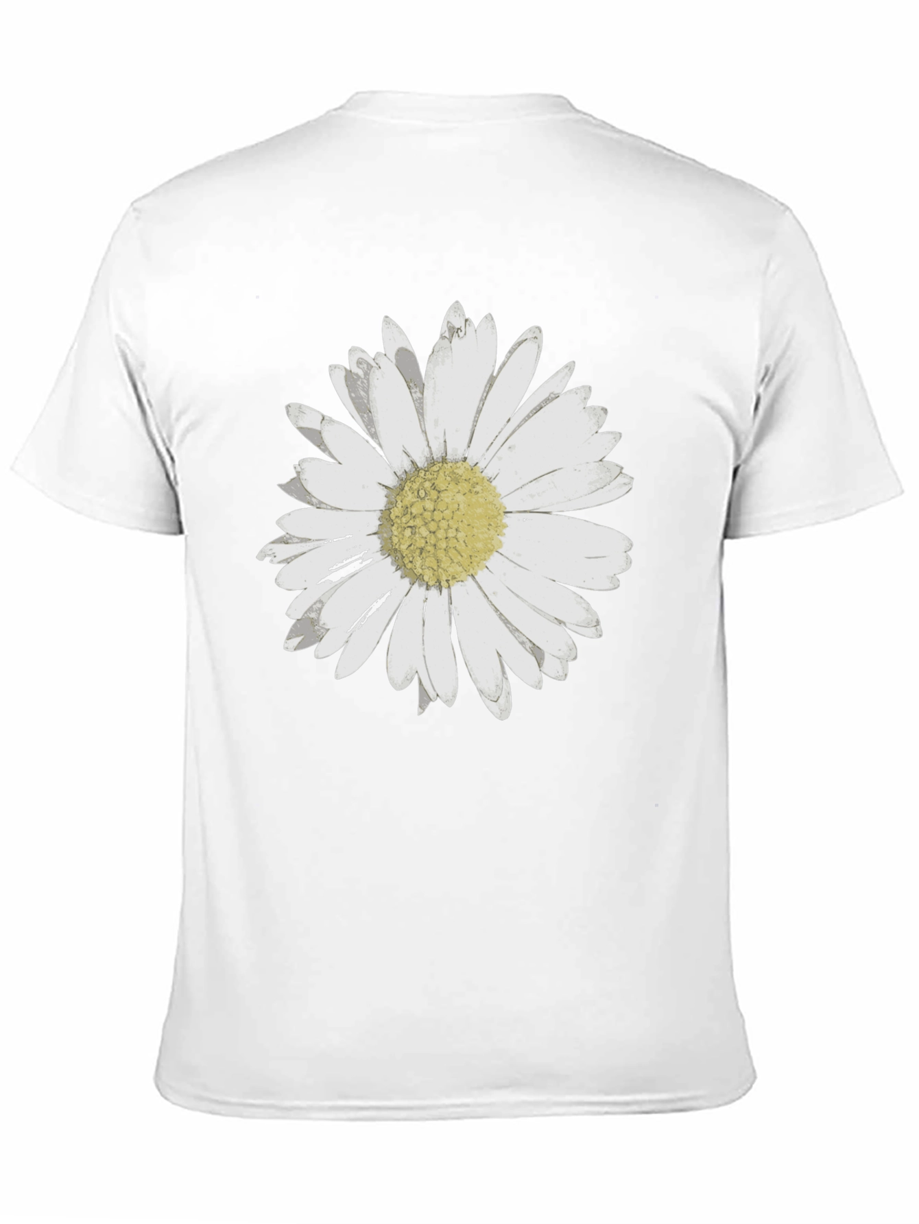 Daisy Flower Graphic Black T-Shirt
