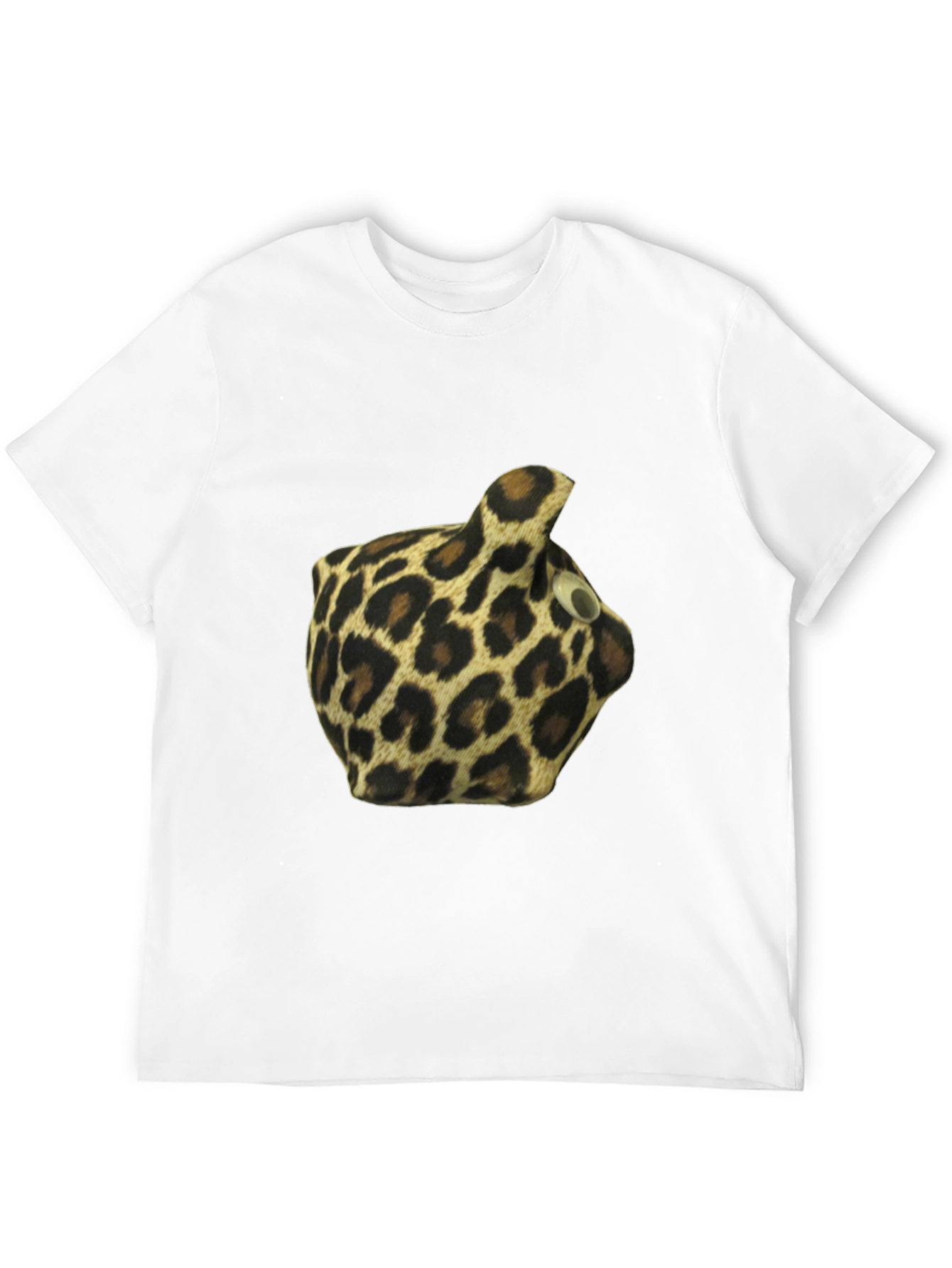 Leopard Print Novelty T-Shirt - Mens Black Tee