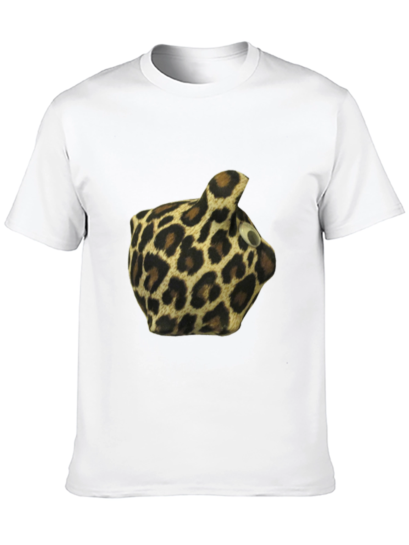 Leopard Print Novelty T-Shirt - Mens Black Tee