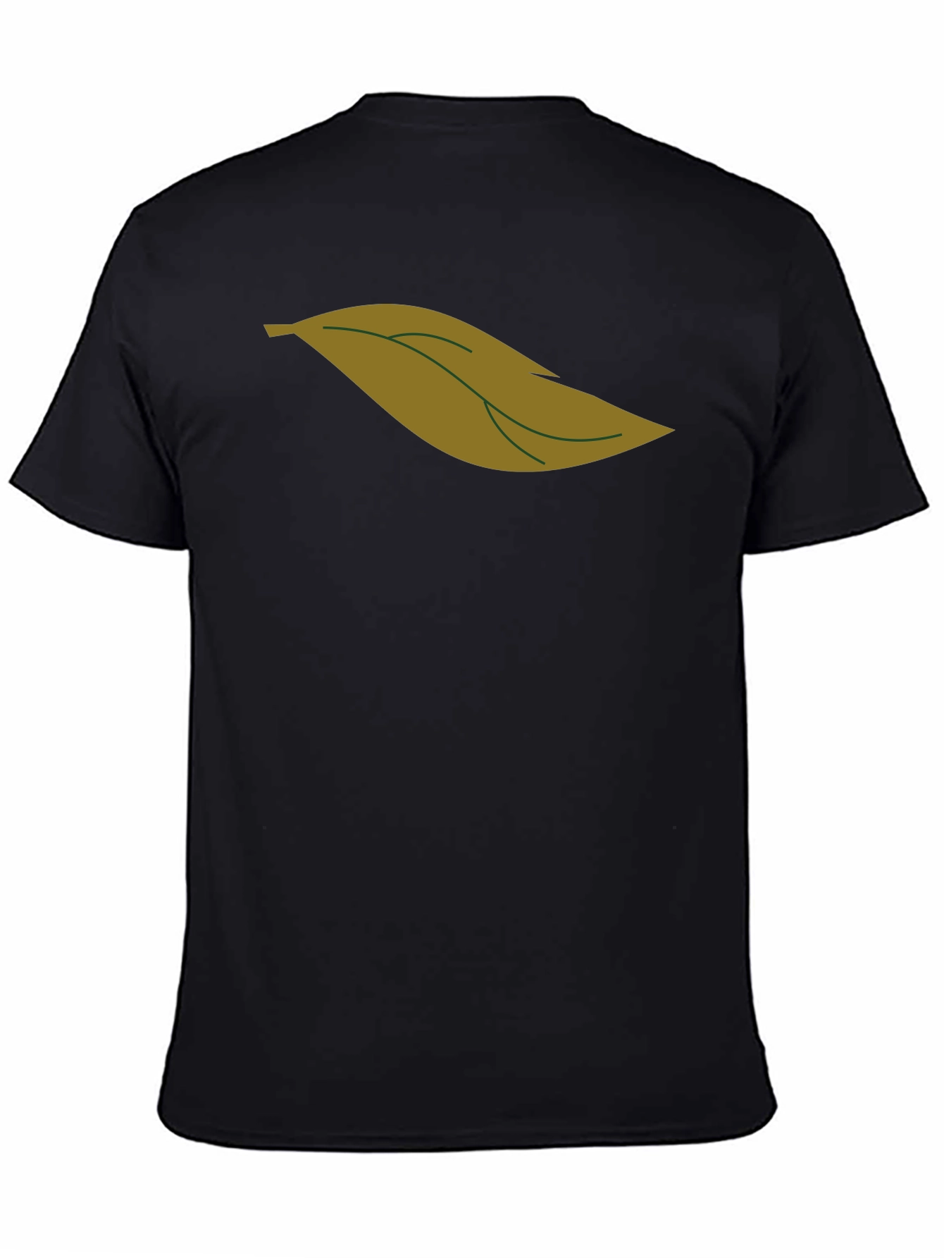 Leaf Graphic Black T-Shirt for Men