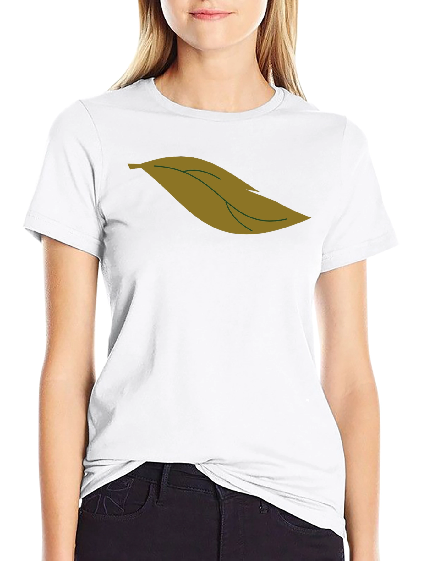 Leaf Graphic Black T-Shirt for Men