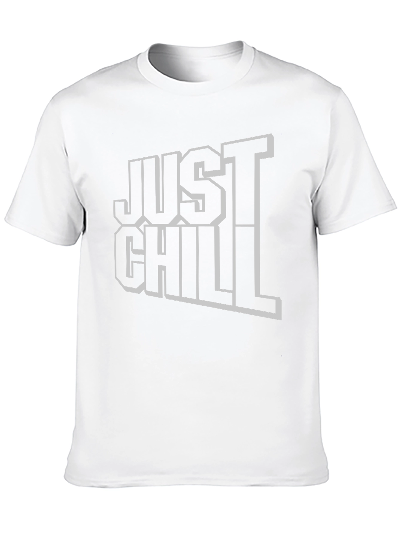 Just Chill Black Graphic Tee - Relaxed Fit