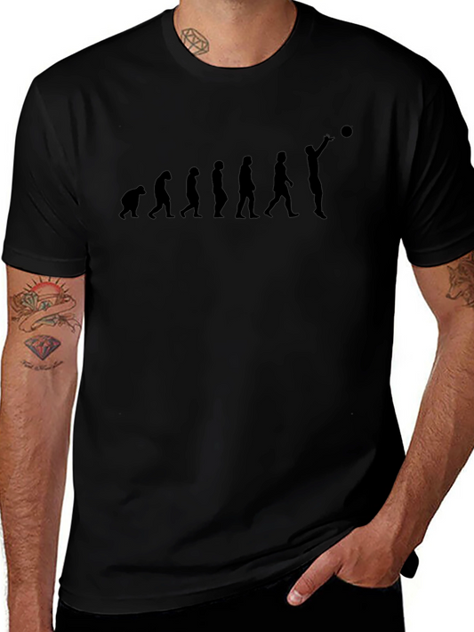 Evolution of Basketball Black T-Shirt