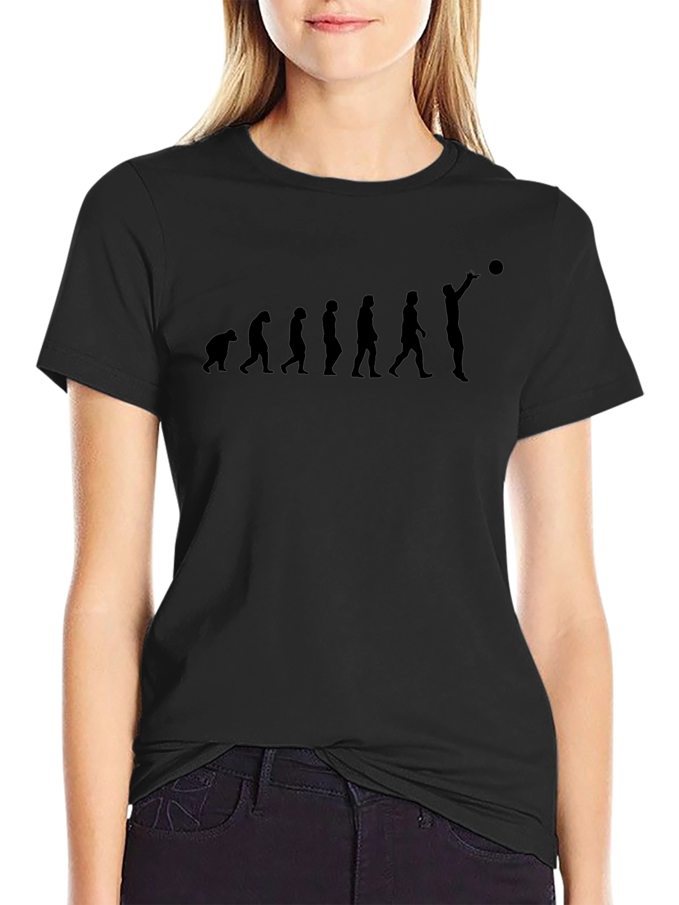 Evolution of Basketball Black T-Shirt