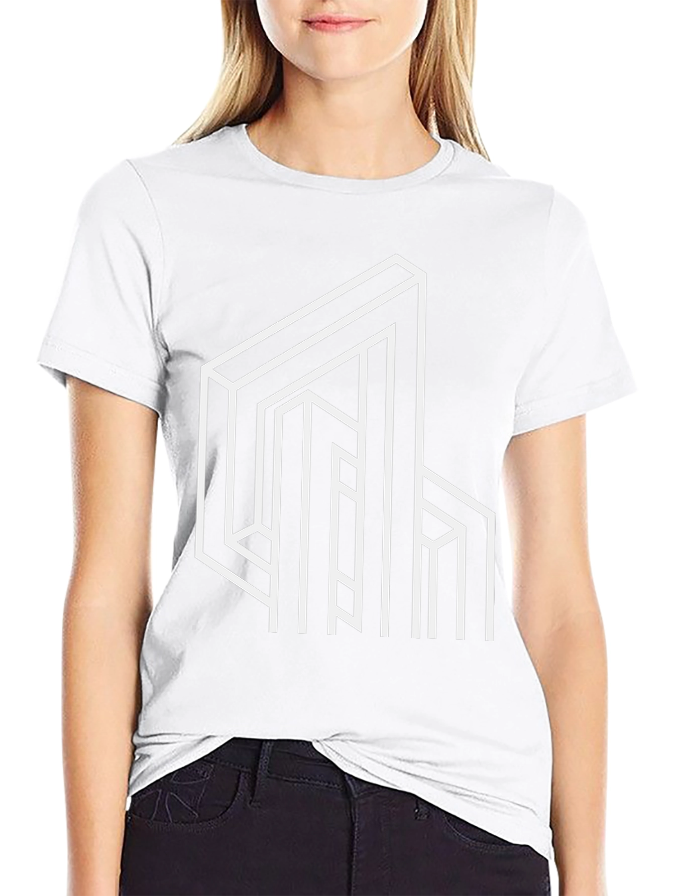 Optical Illusion Graphic Tee - Black