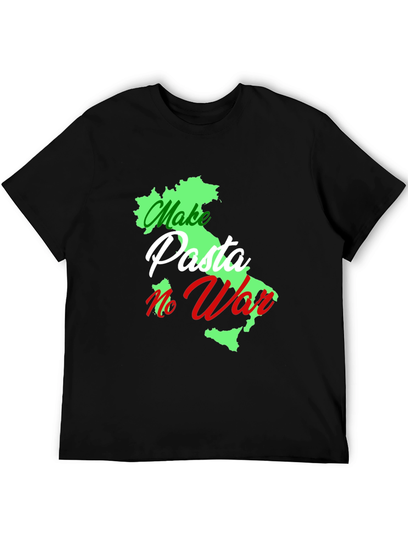 Make Pasta No War Italy Map Graphic T-Shirt