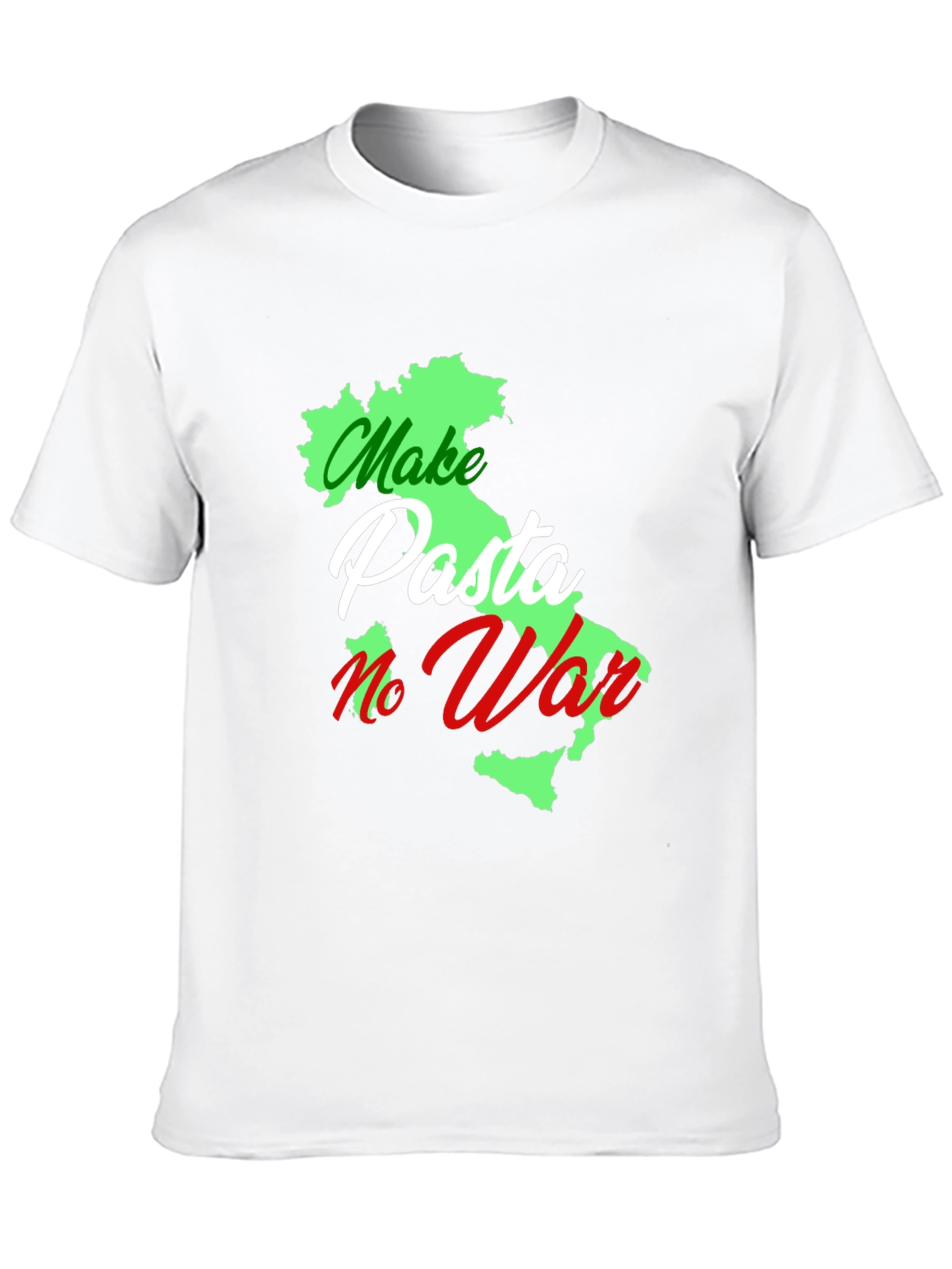 Make Pasta No War Italy Map Graphic T-Shirt