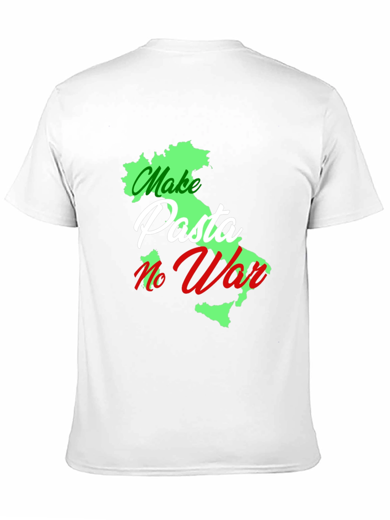 Make Pasta No War Italy Map Graphic T-Shirt