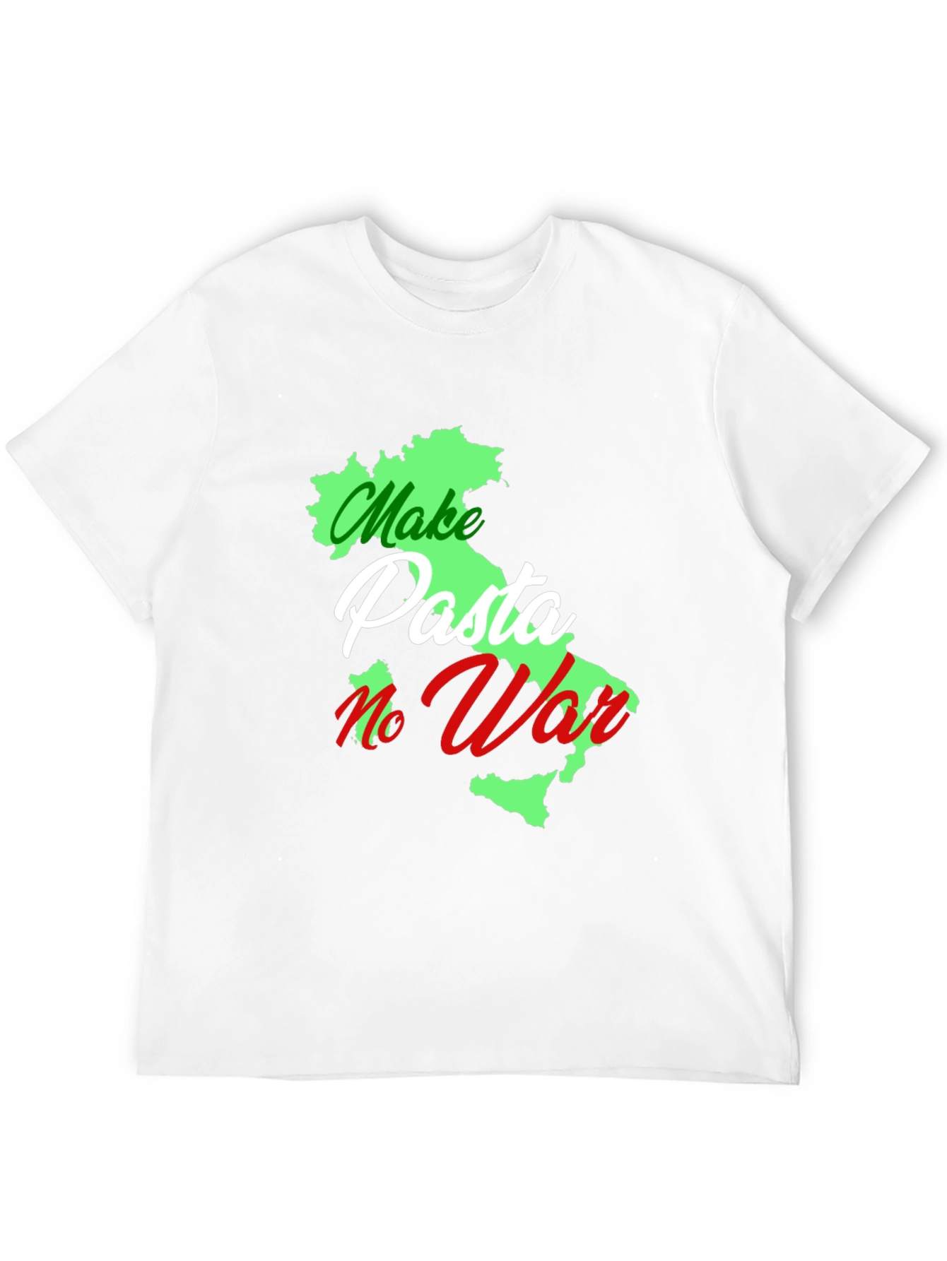 Make Pasta No War Italy Map Graphic T-Shirt