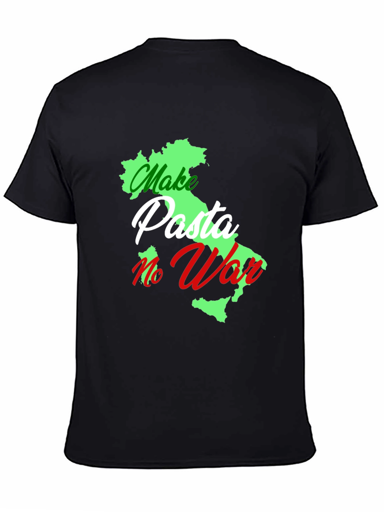 Make Pasta No War Italy Map Graphic T-Shirt