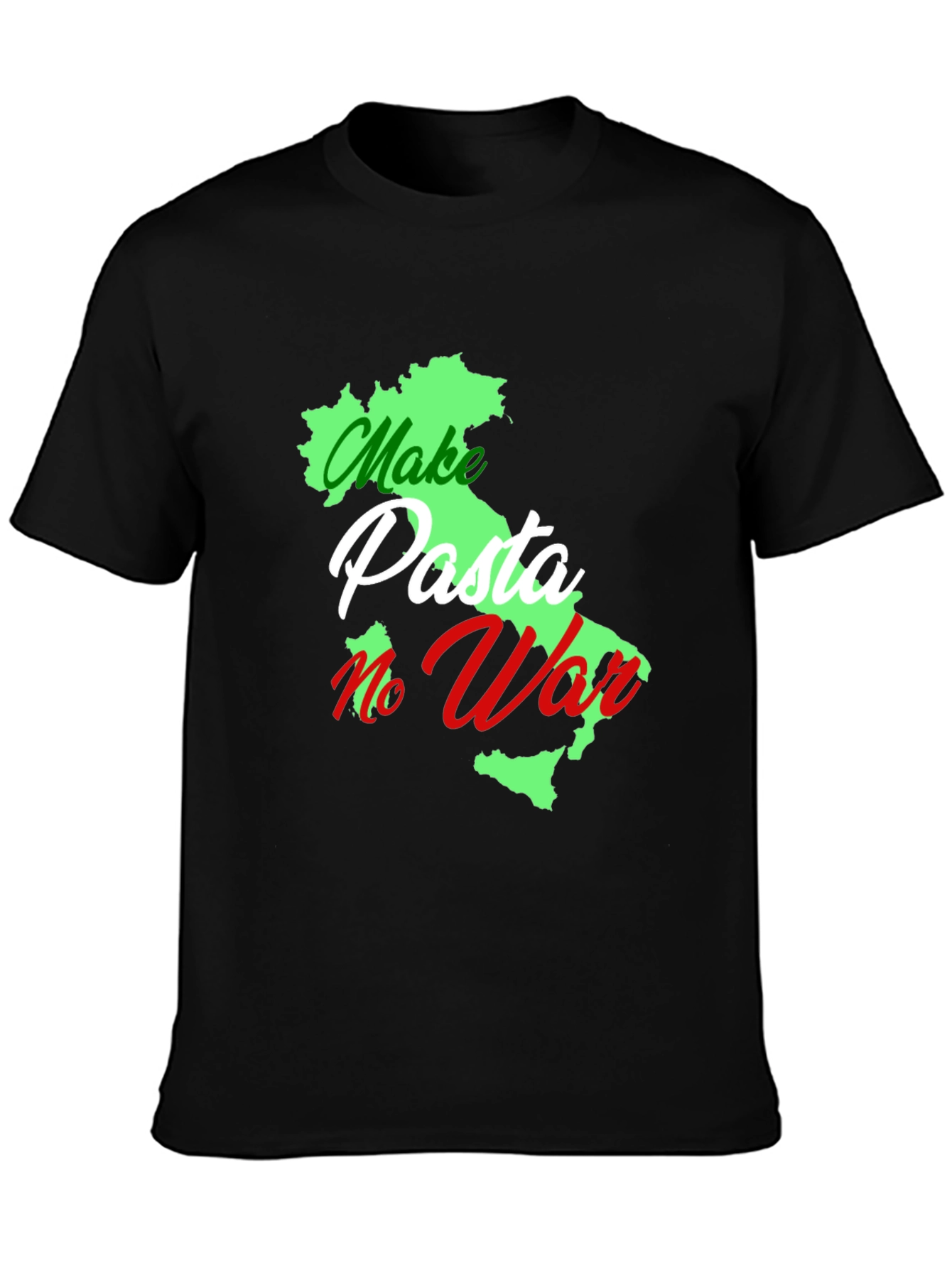 Make Pasta No War Italy Map Graphic T-Shirt